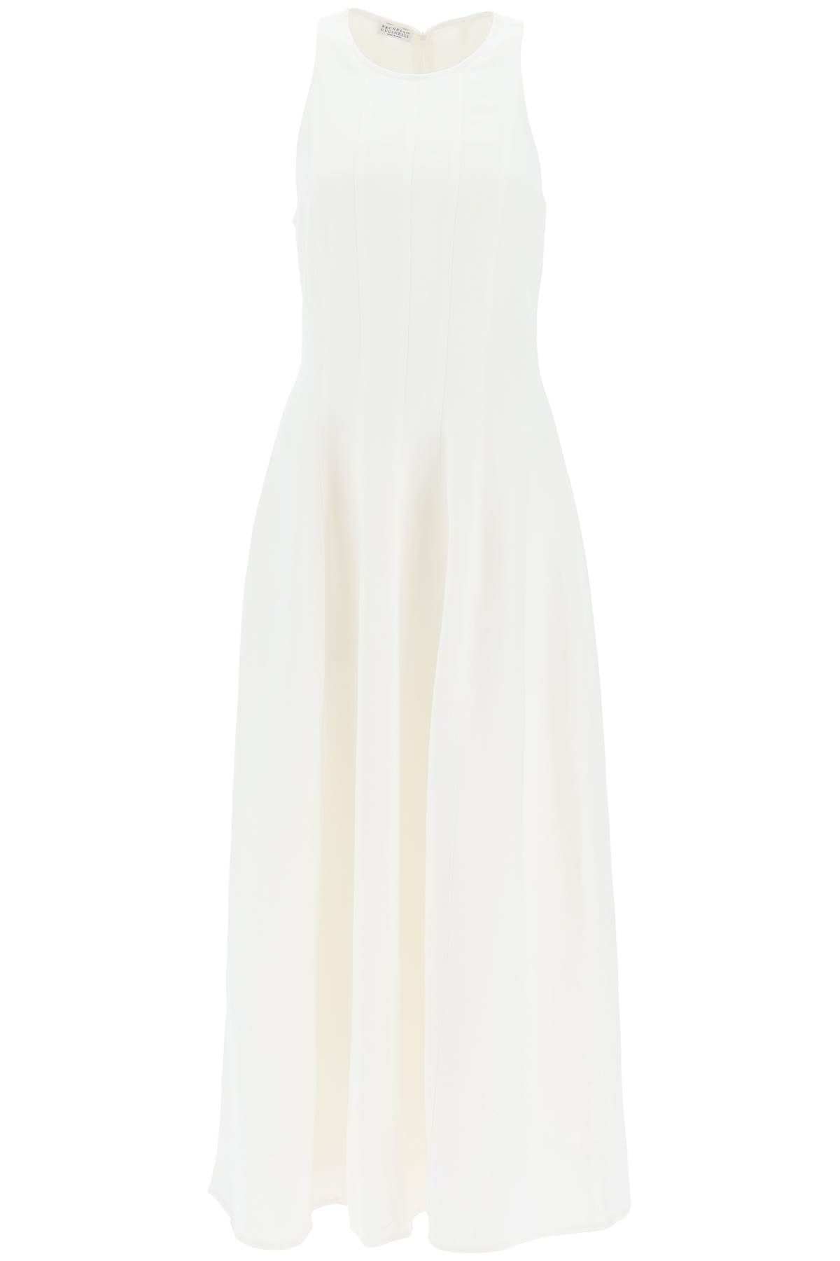 Shop Brunello Cucinelli Twill Dress In White