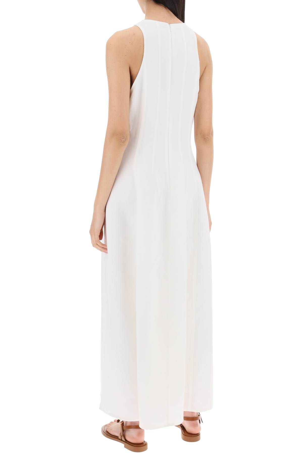 Shop Brunello Cucinelli Twill Dress In White