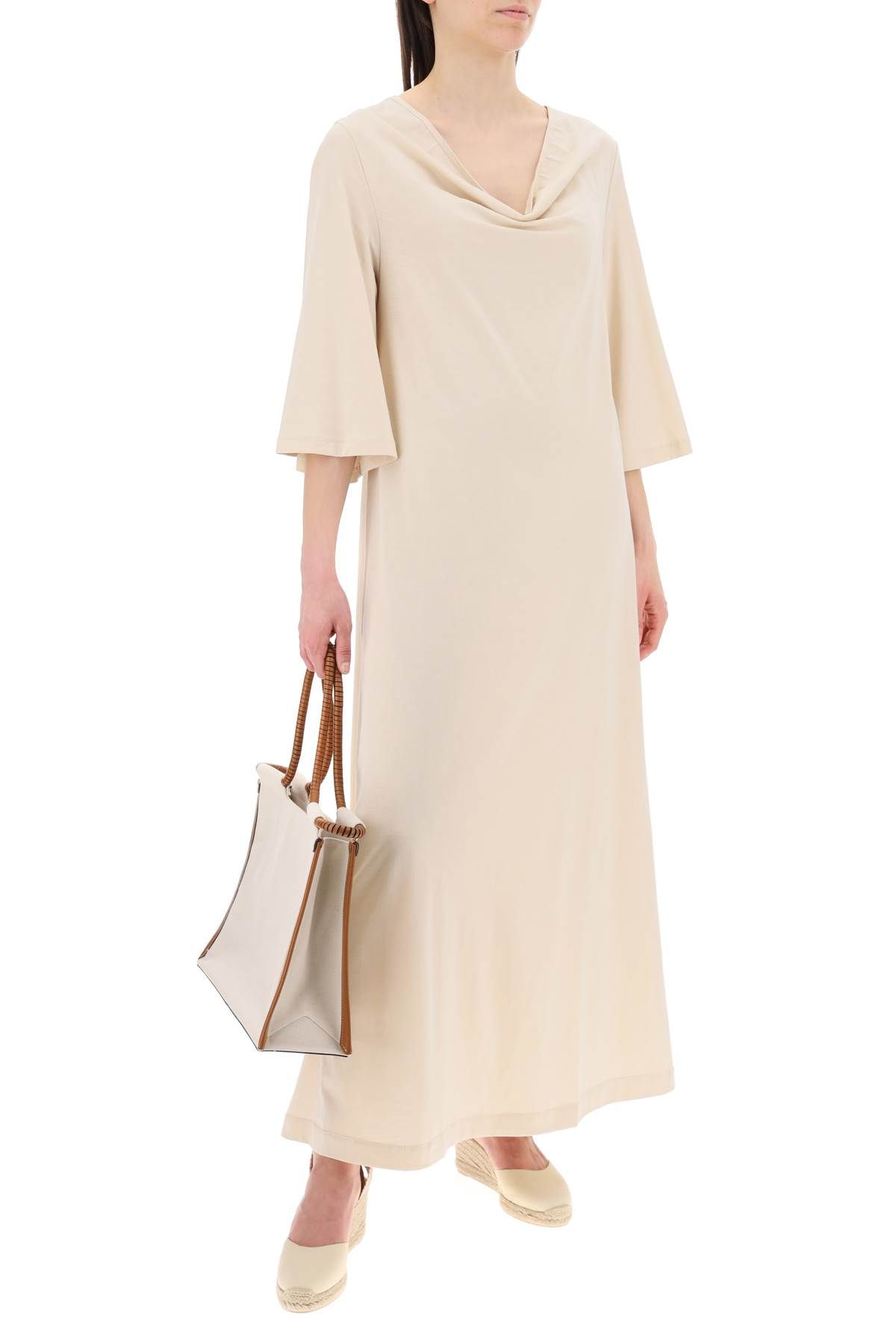 Shop By Malene Birger "yalia Maxi Dress In Jersey In White