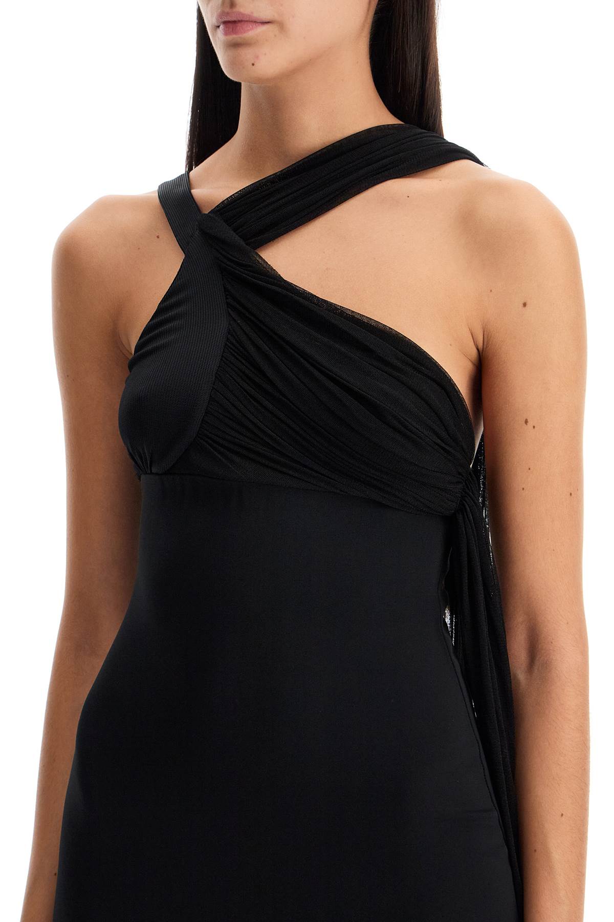 Shop Christopher Esber Long One-shoulder In Black