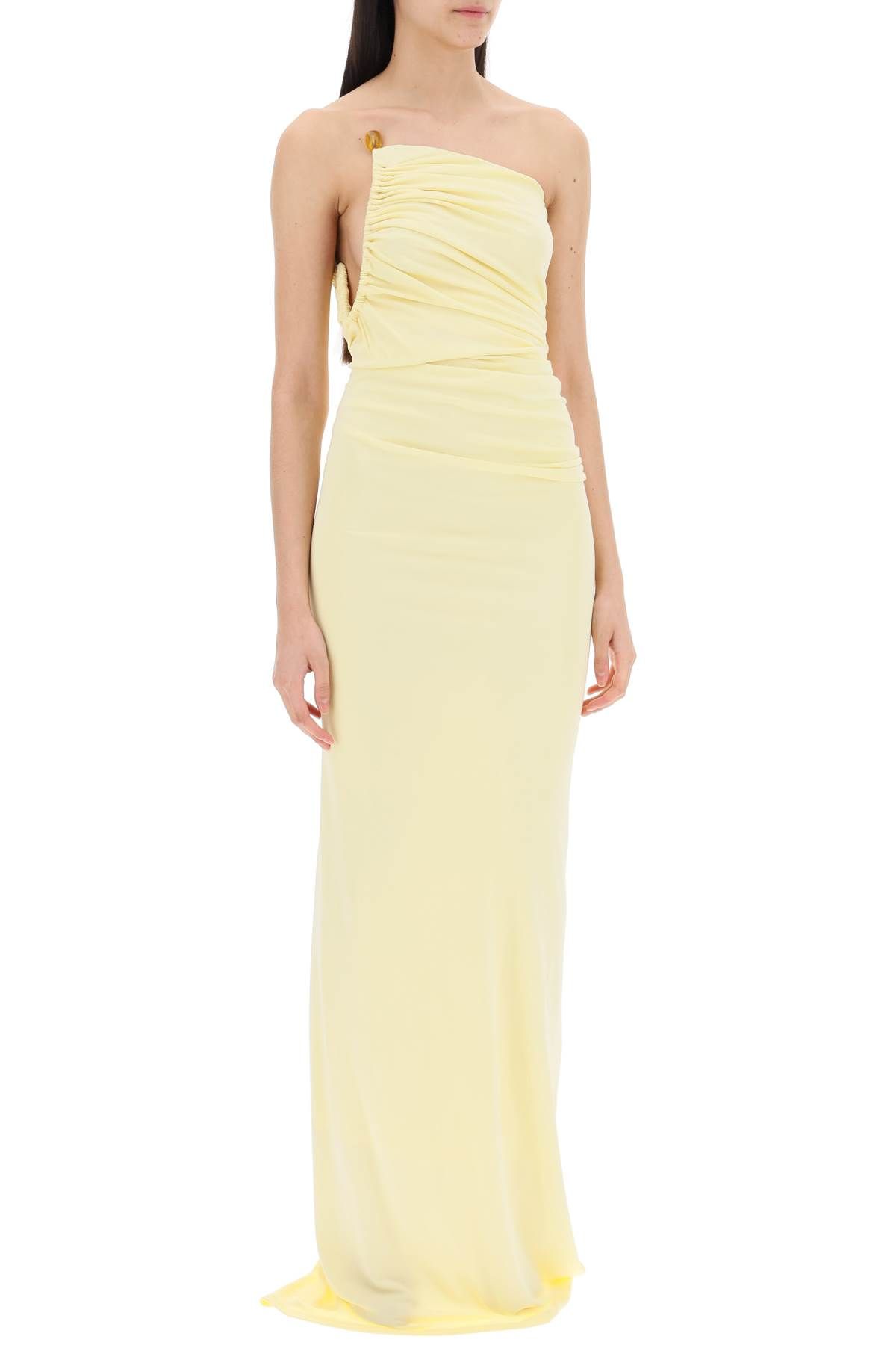 Shop Christopher Esber "odessa Dress With Cut-out In Yellow