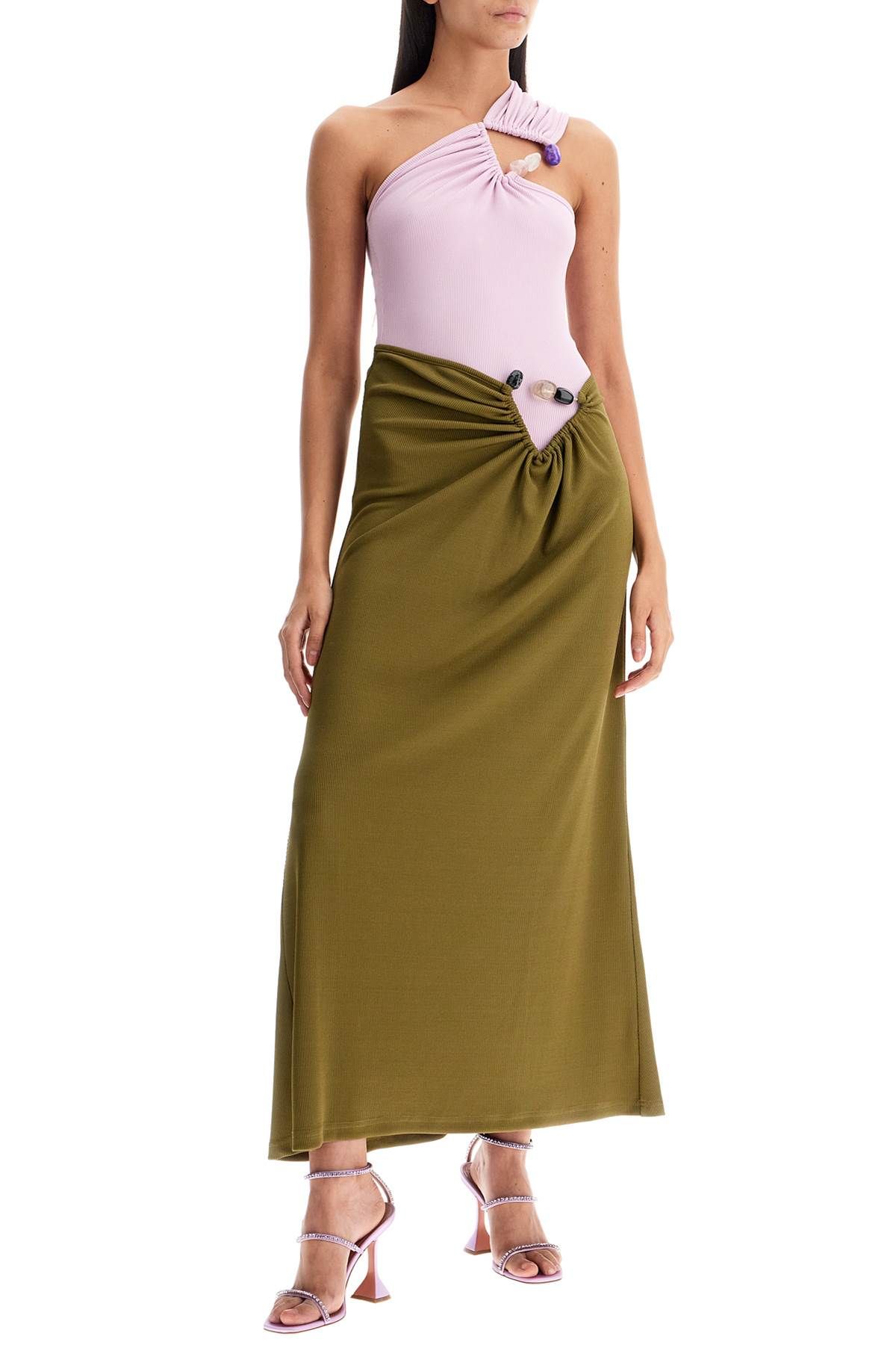 CHRISTOPHER ESBER LONG SKIRT WITH STONES 