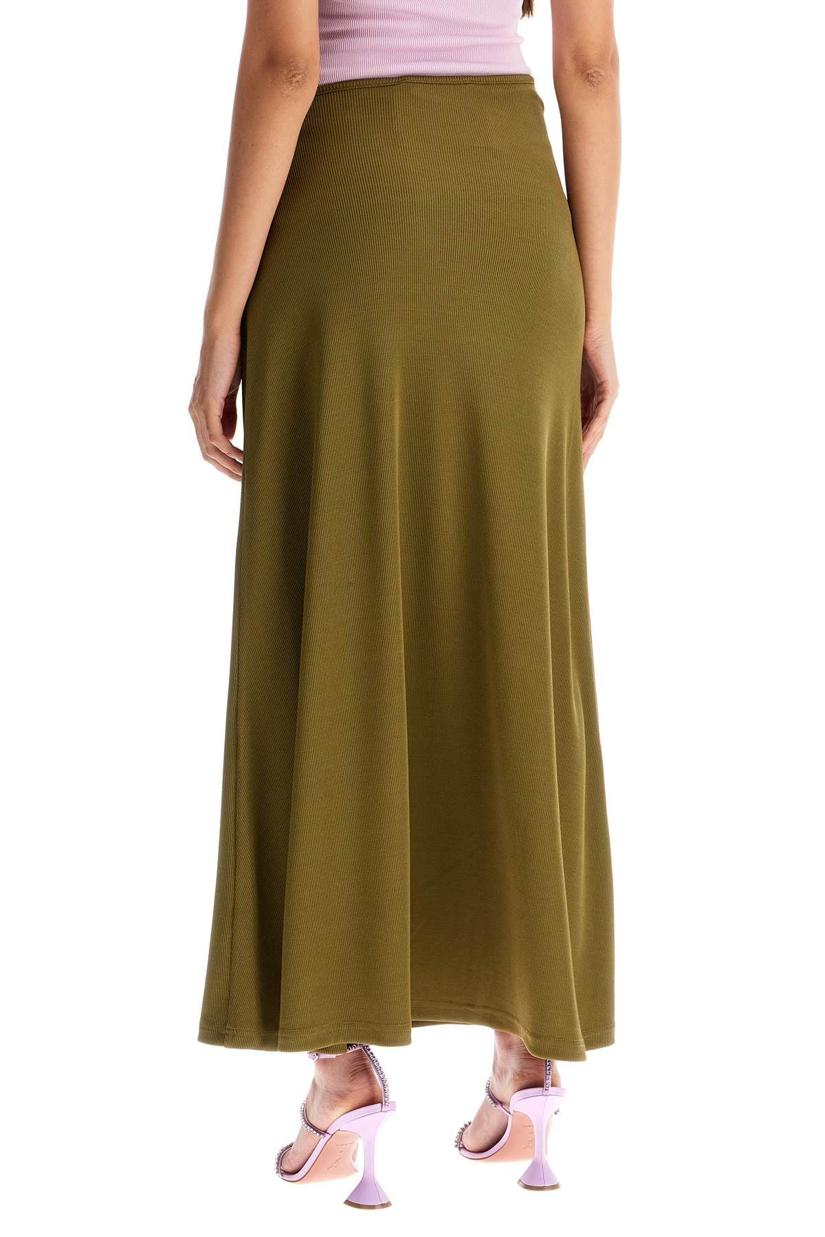 Shop Christopher Esber Long Skirt With Stones In Green