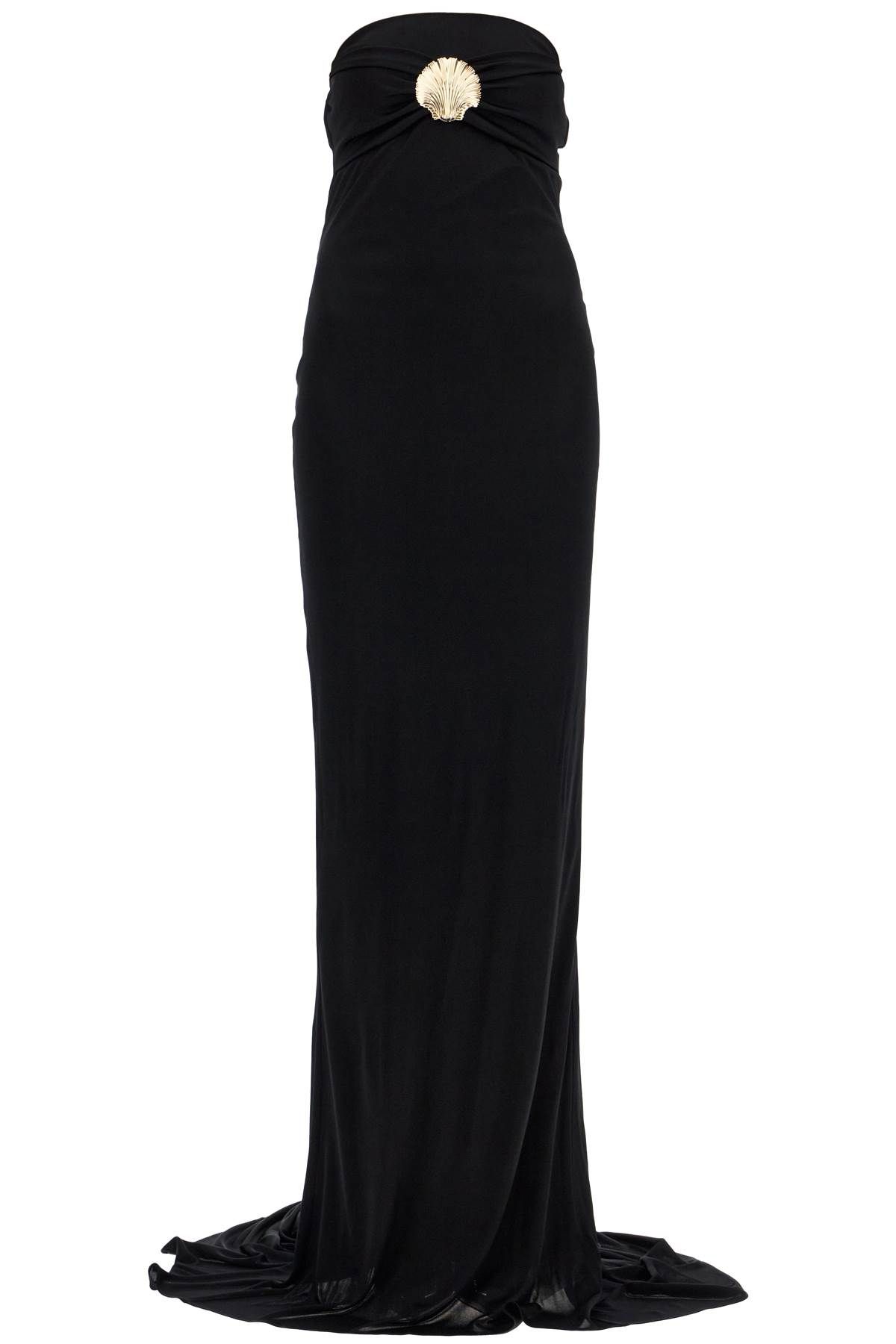 Shop Giuseppe Di Morabito Maxi Dress With Seashell Bro In Black