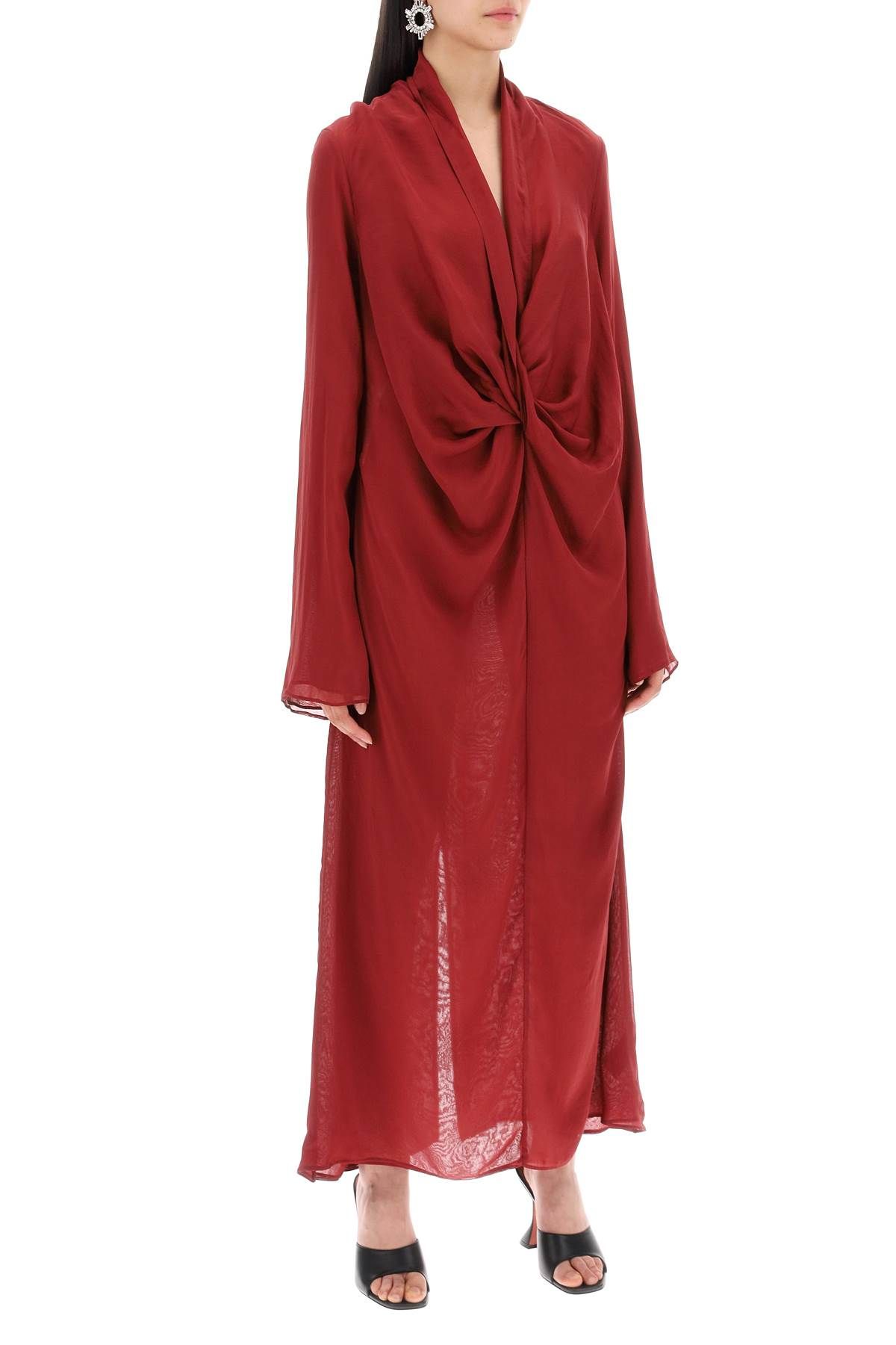 Shop Interior Maxi Chiffon Desma Dress In Red