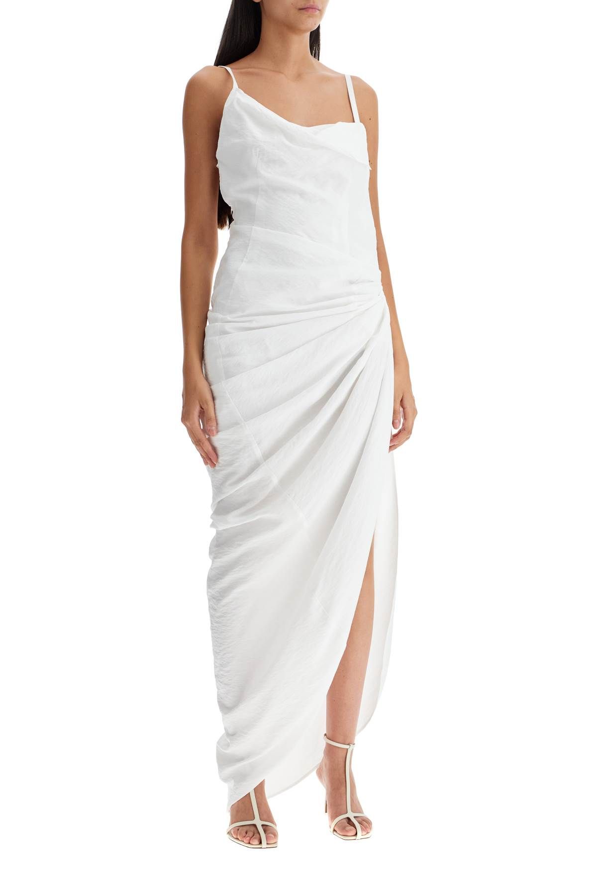 Shop Jacquemus Long Dress 'the Saudade Longue In White