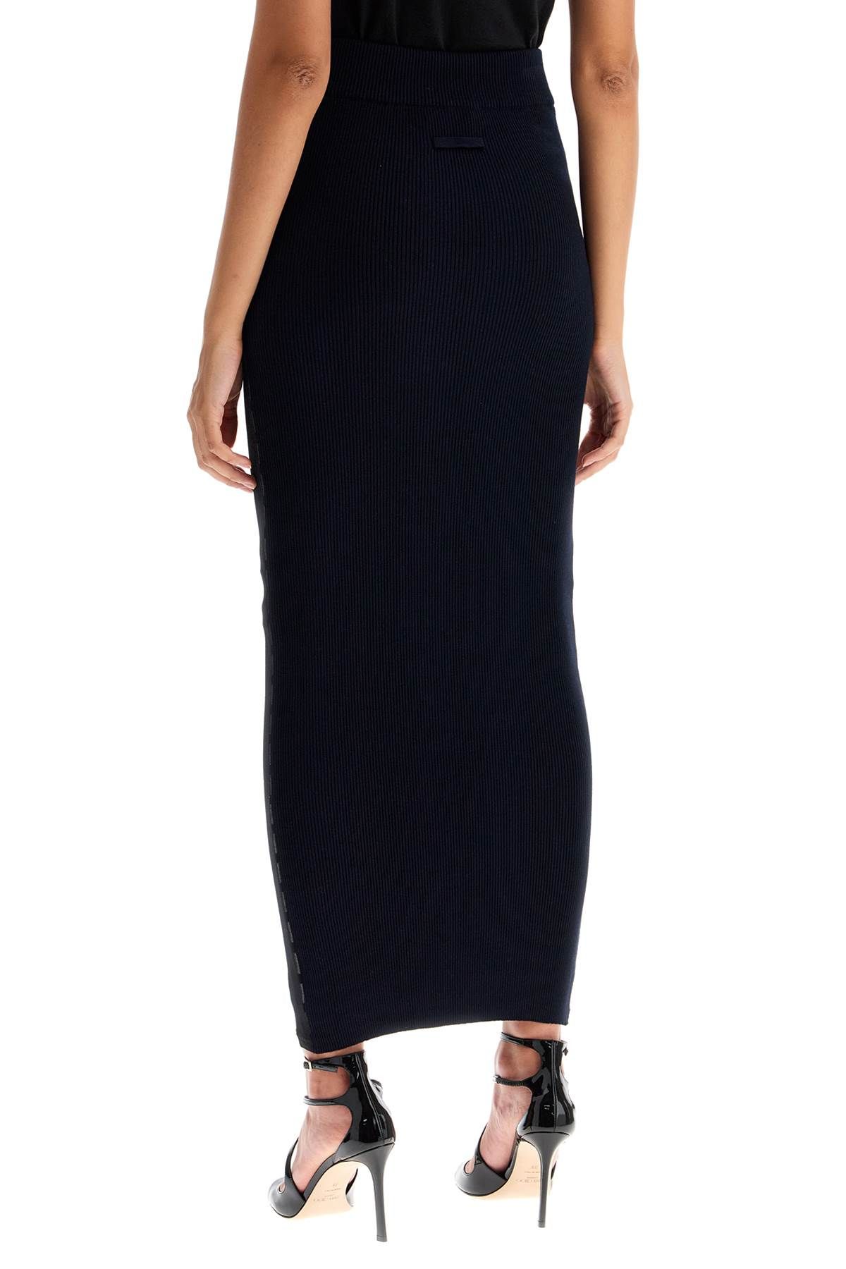 Shop Jean Paul Gaultier 'striped Skirt In In Black