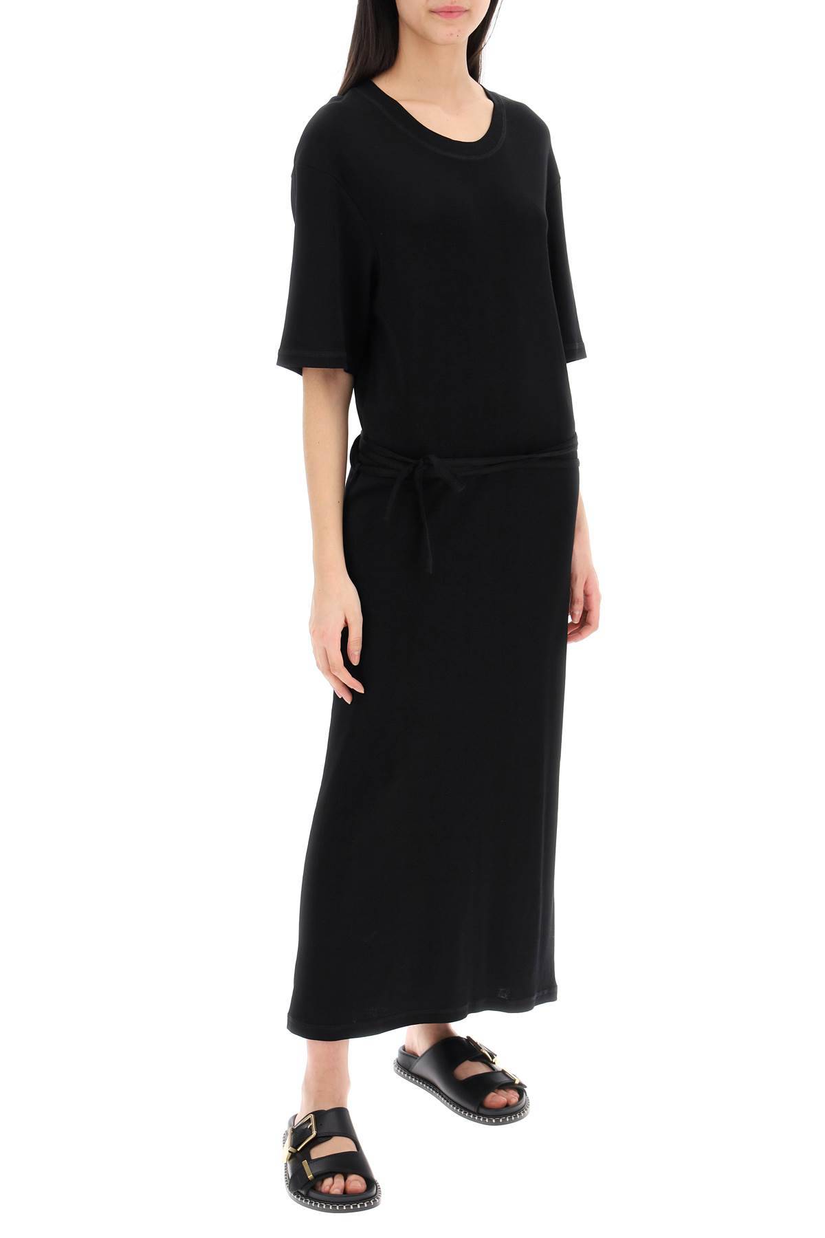 Shop Lemaire Maxi T-shirt Style Dress In Black