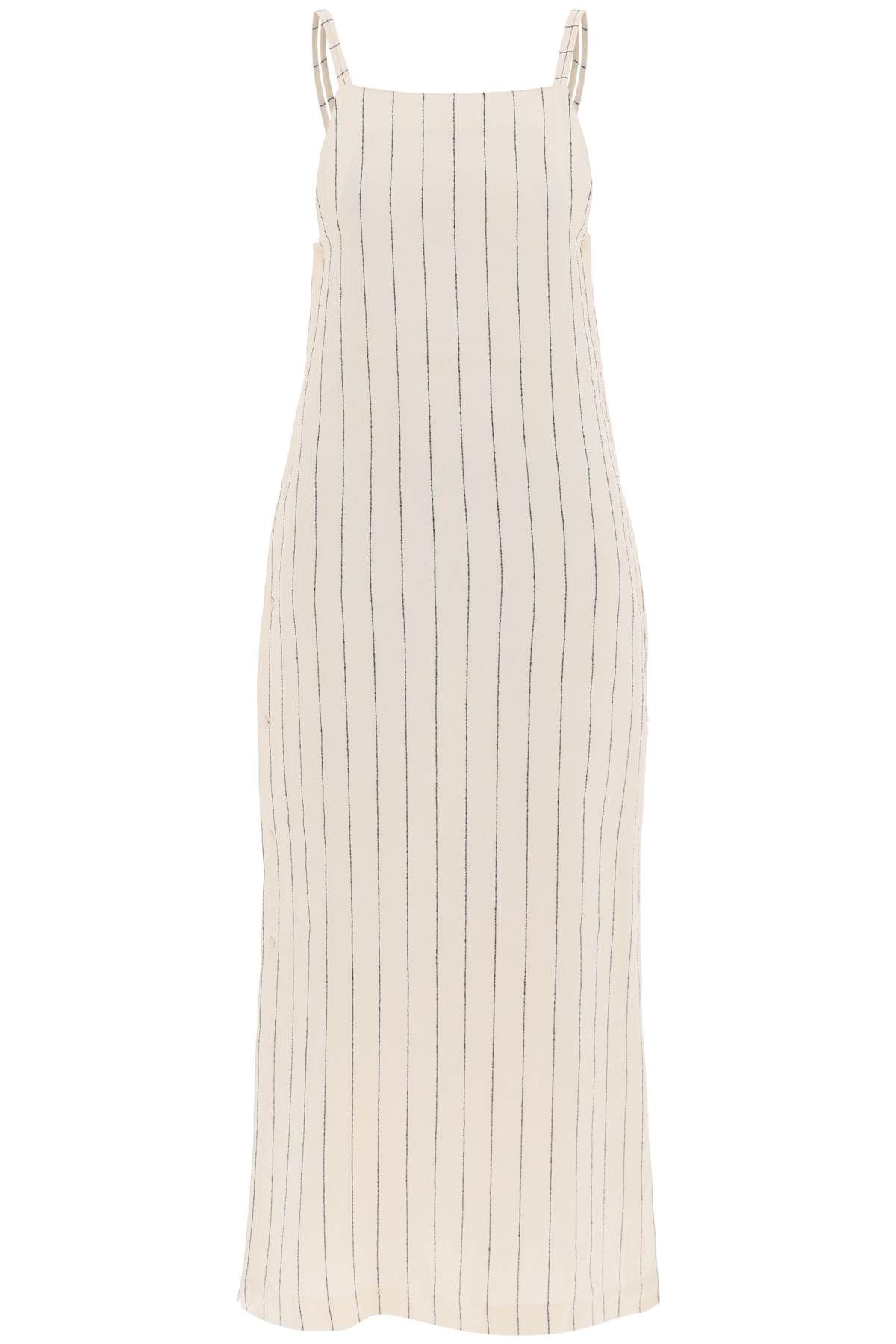 Shop Loulou Studio "striped Sleeveless Dress Et In White,neutro