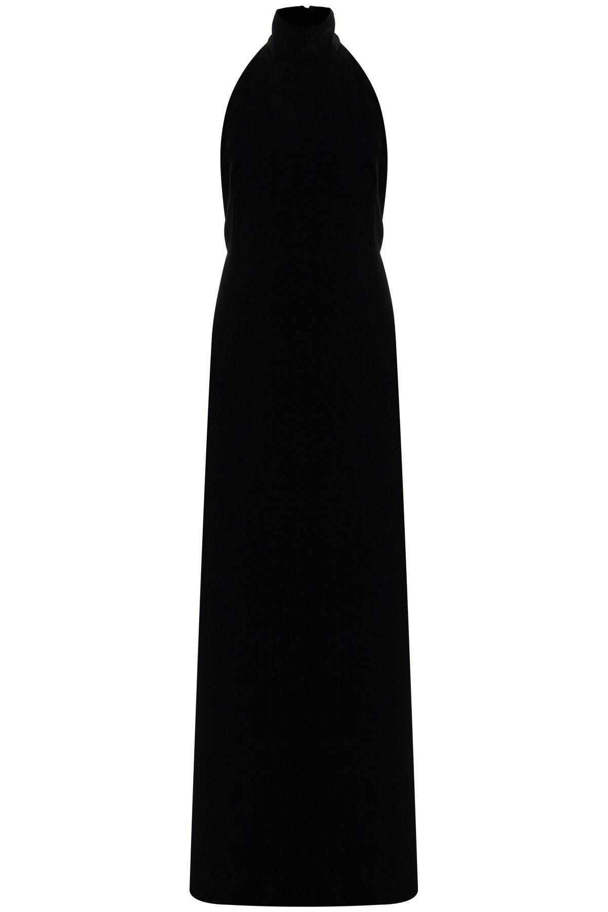 Shop Max Mara Long Velvet Dress In Armida Style In Black