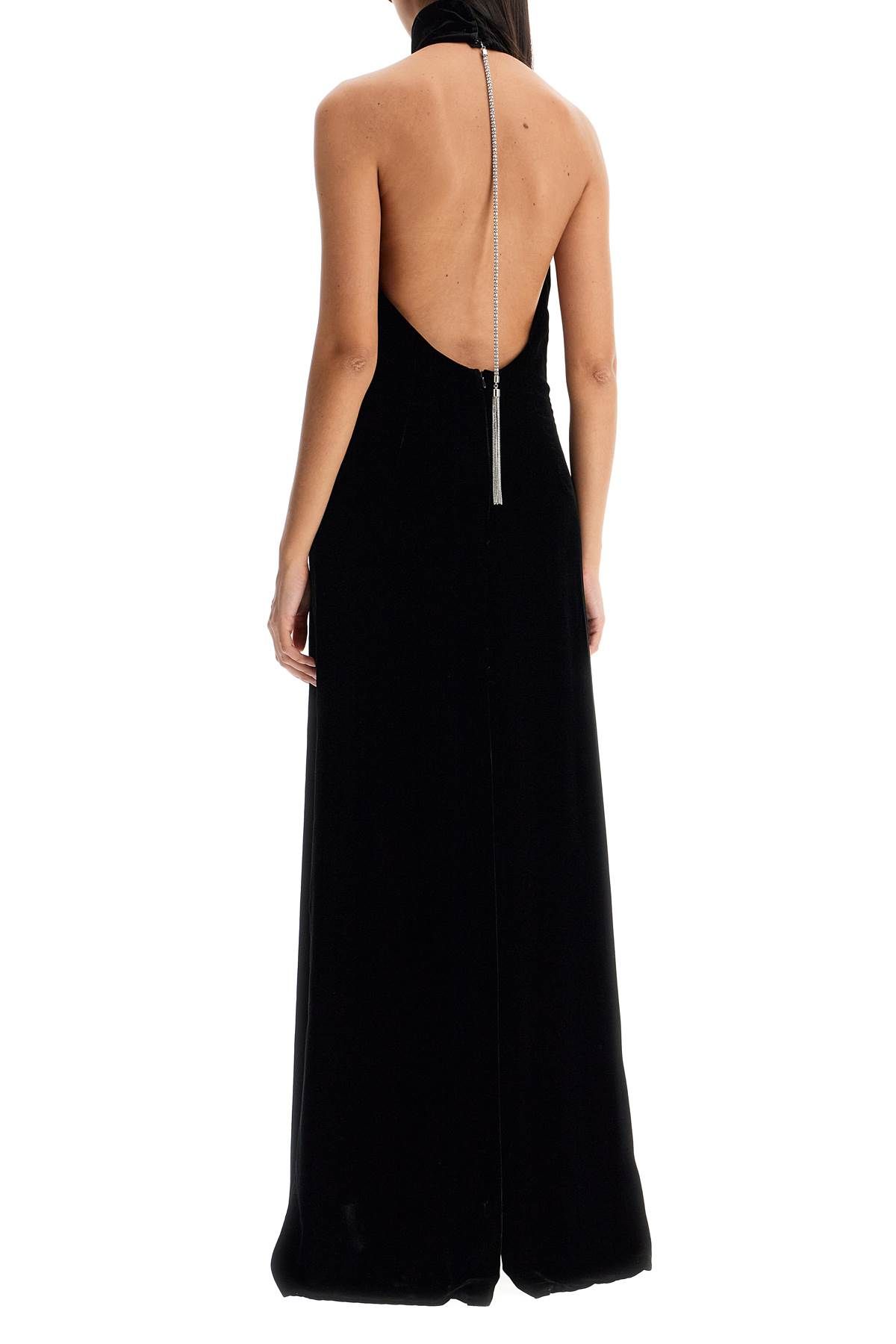 Shop Max Mara Long Velvet Dress In Armida Style In Black