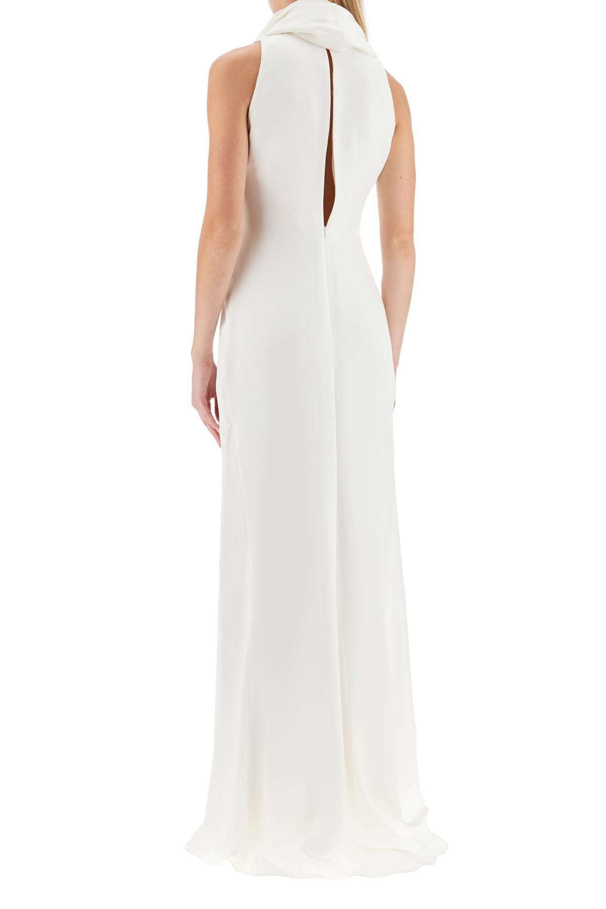 Shop Max Mara Maxi Silk Crãªpe De Chine Dress In White