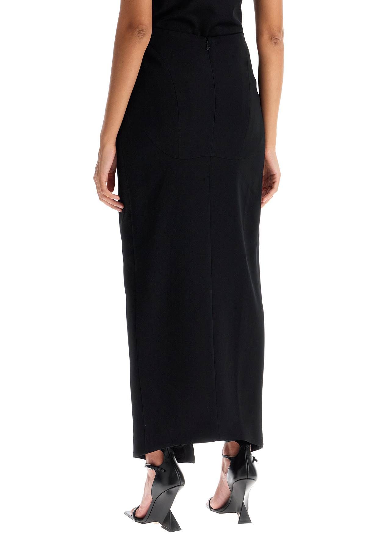 Shop Mugler Long Skirt With Piercing Detail In Black