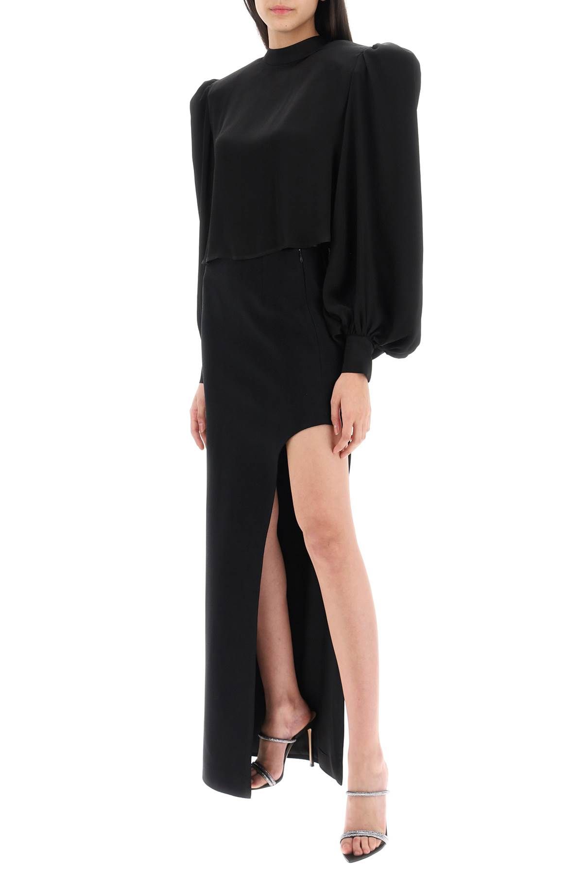 Shop Mvp Wardrobe 'plaza' Skirt With Asymmetrical Hem In Black