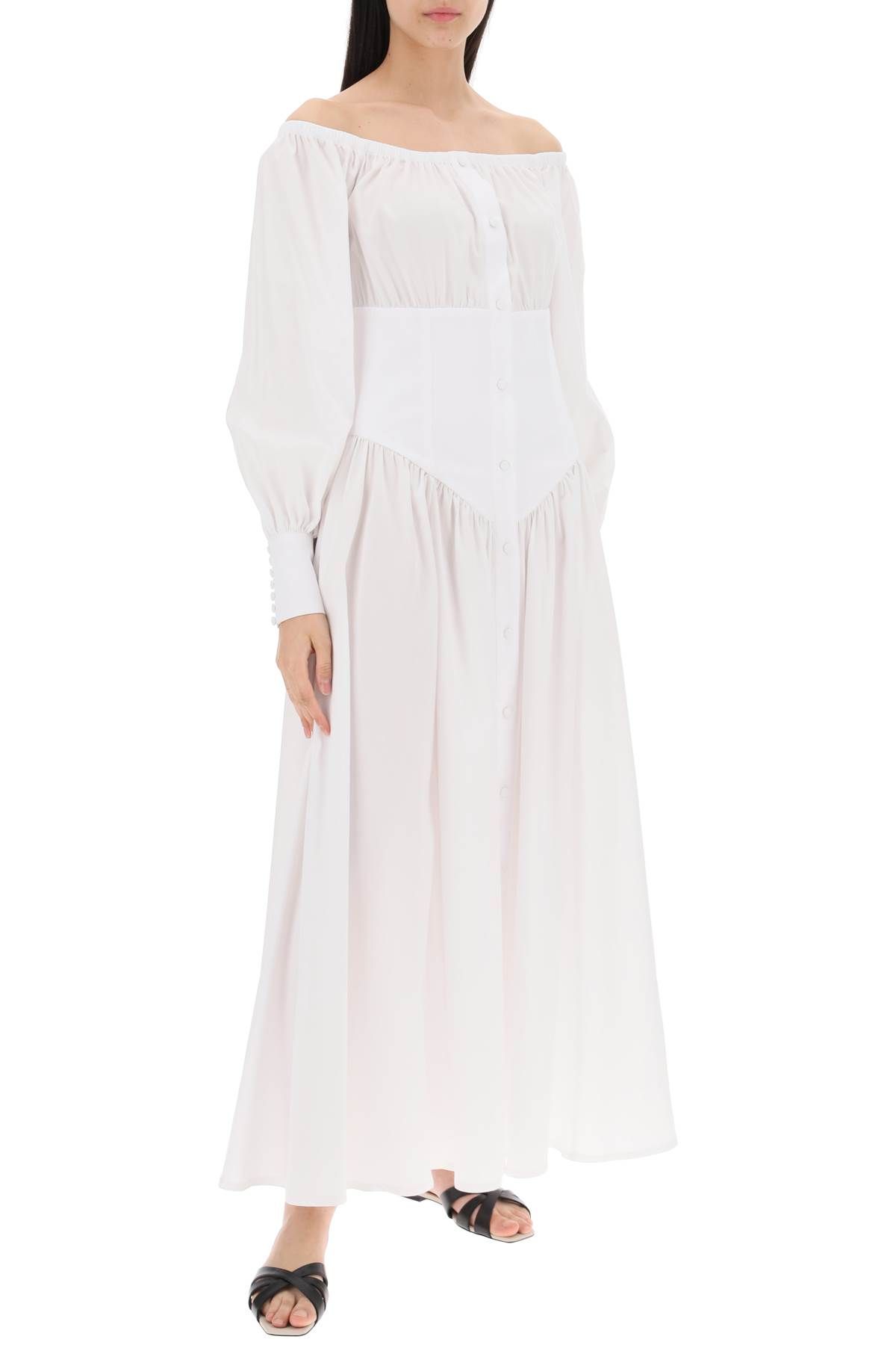 Shop Mvp Wardrobe Long Dress From Port Grima In White