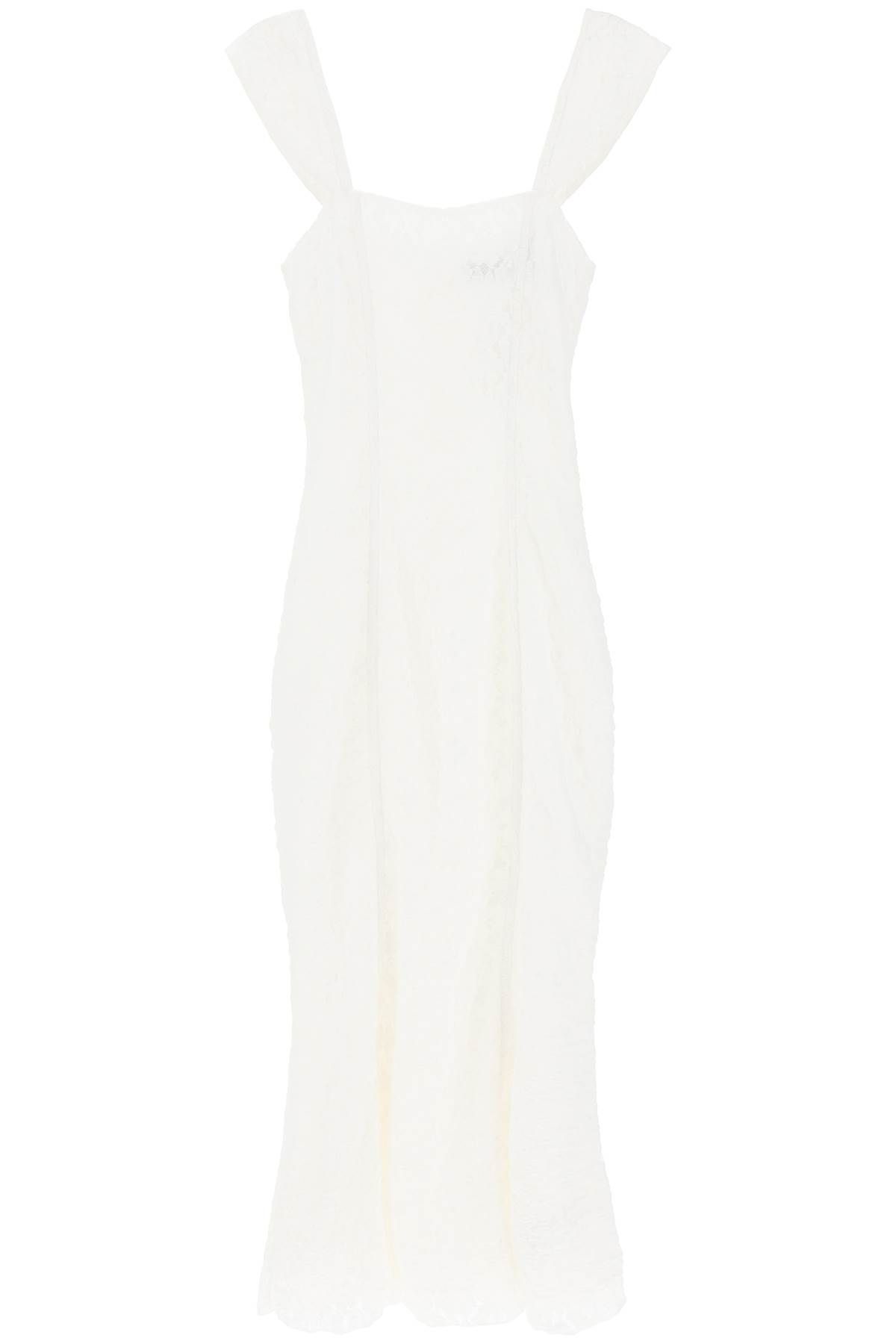 Shop Rotate Birger Christensen Maxi Lace Dress In Italian In White