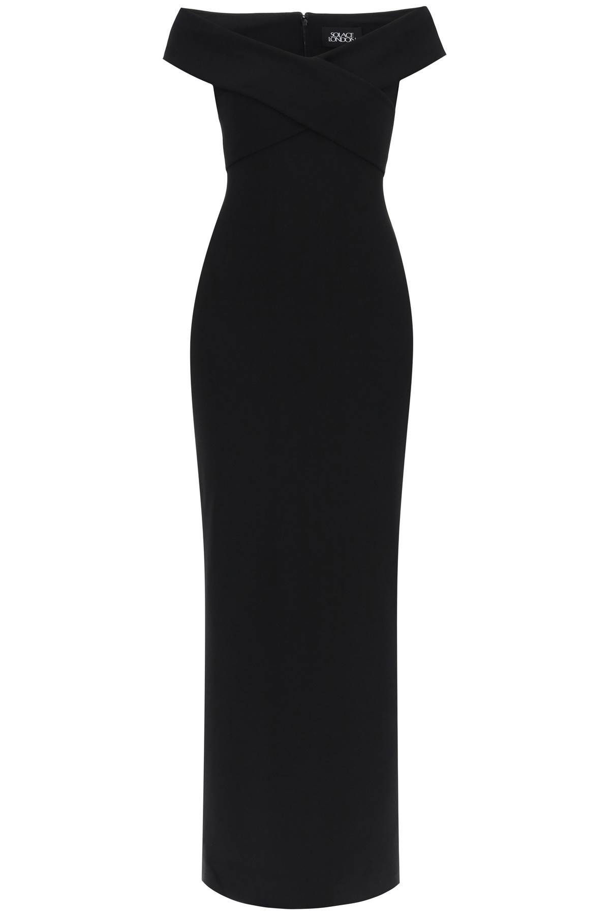 Shop Solace London Maxi Dress Ines With In Black