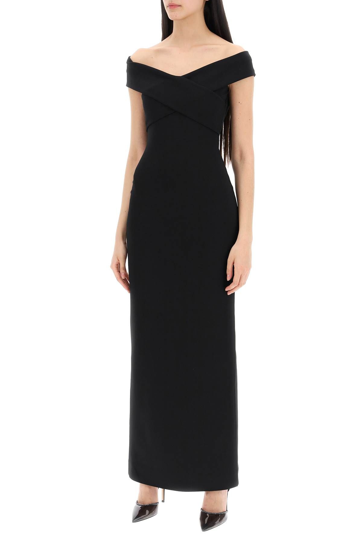 Shop Solace London Maxi Dress Ines With In Black