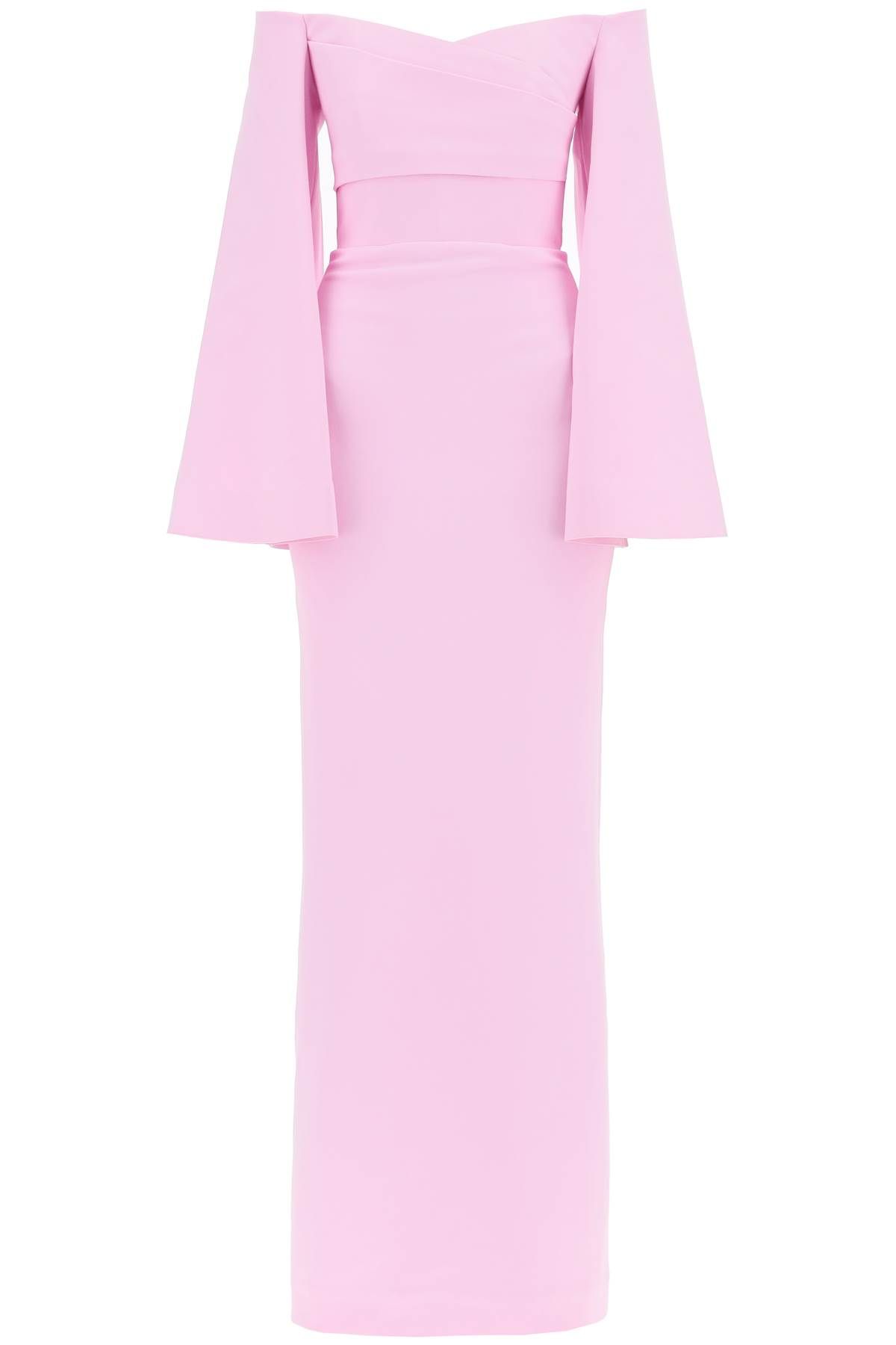 Shop Solace London Maxi Dress Eliana With Flared In Pink