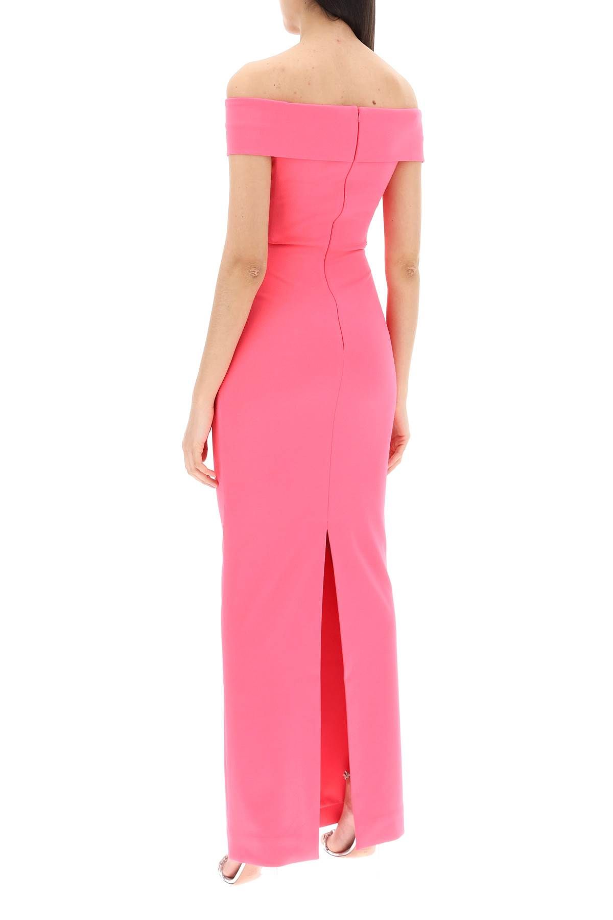 Shop Solace London Maxi Dress Ines With In Fluo,pink