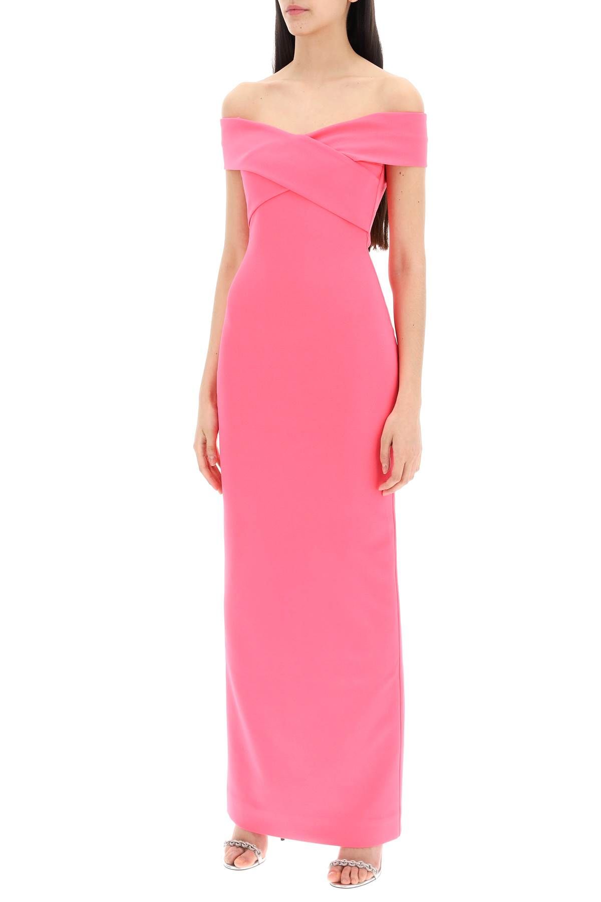 Shop Solace London Maxi Dress Ines With In Fluo,pink
