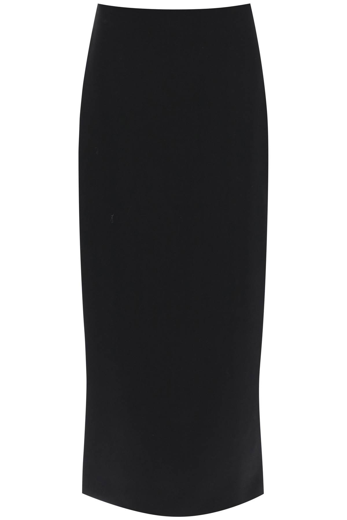 The Row Long Column Skirt In Black