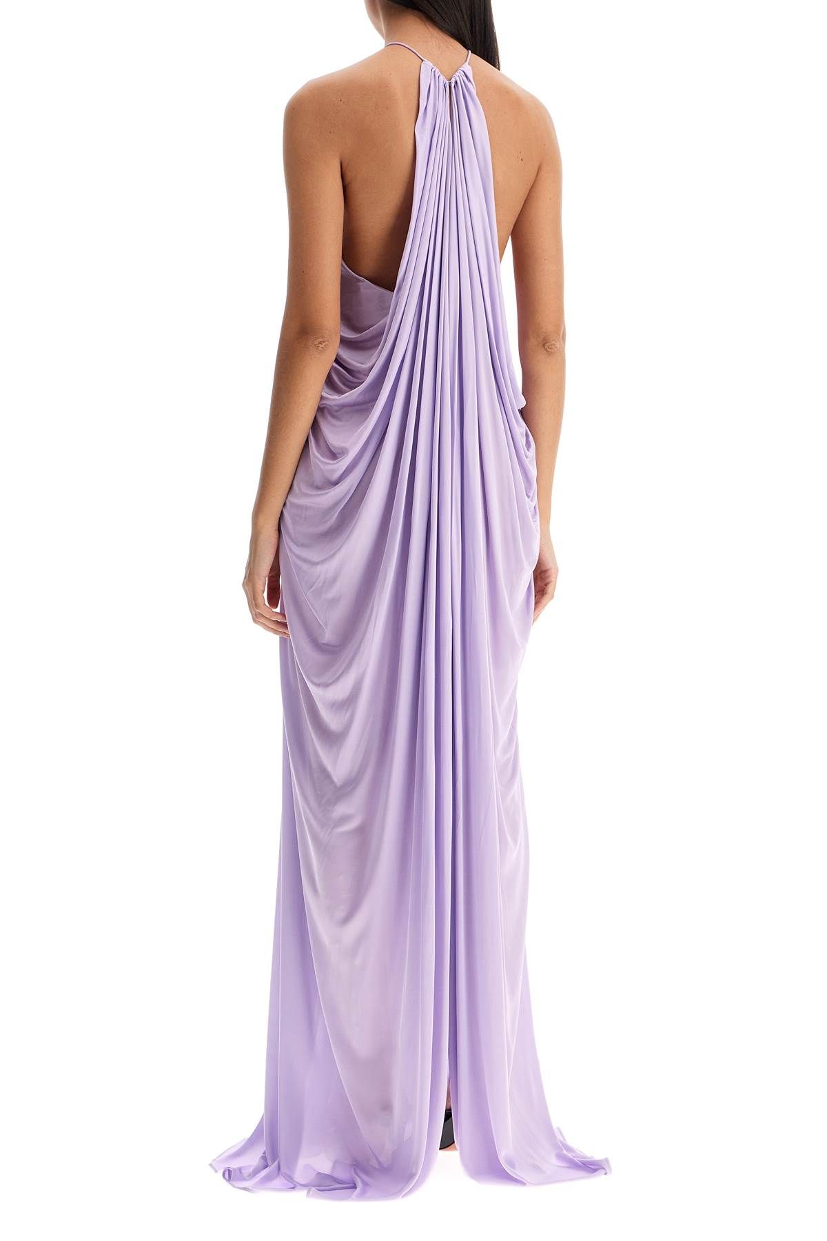 Shop Tom Ford Long Shiny Jersey Dress In Purple