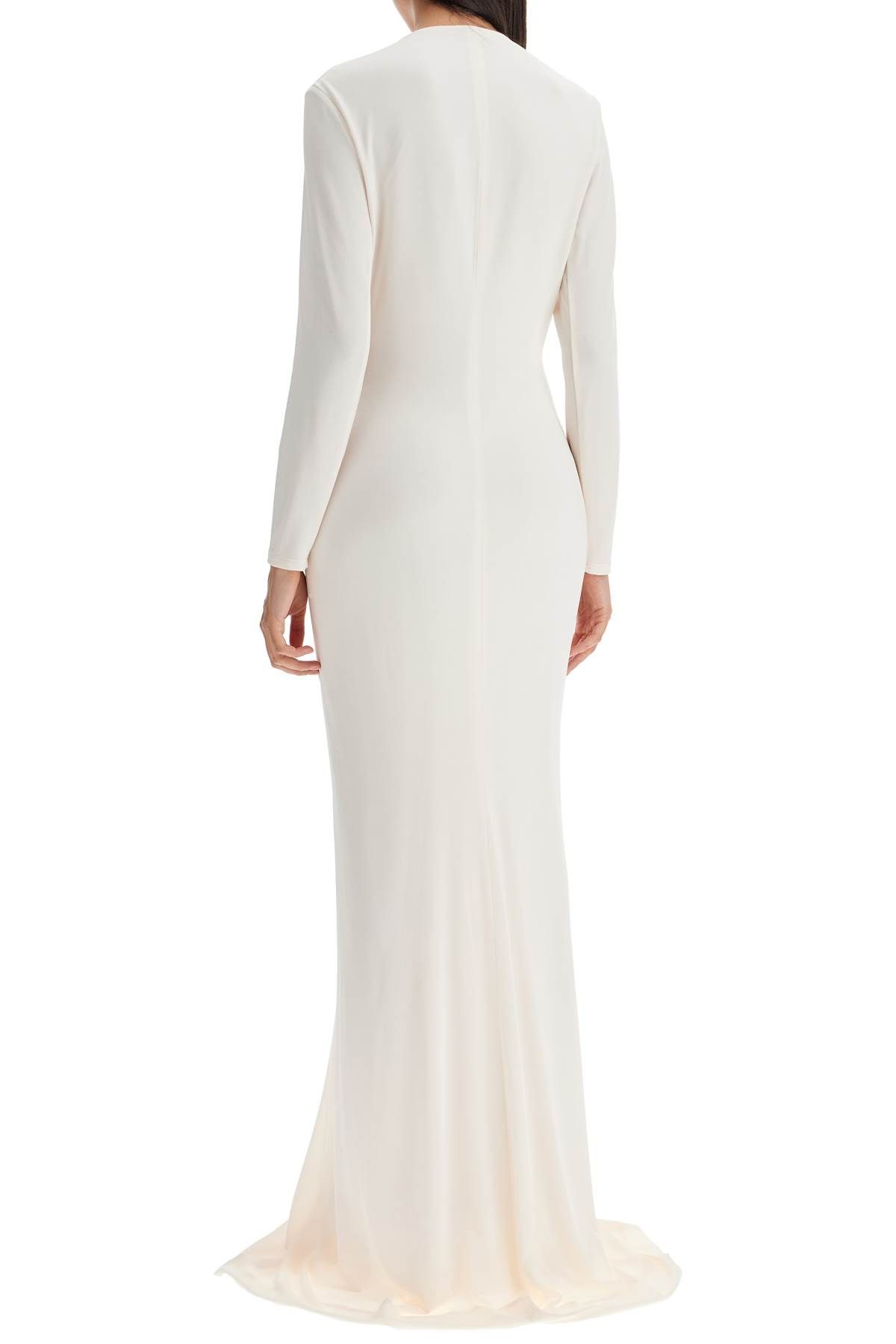 Shop Tom Ford Long Stretch Jersey Evening Dress In Neutro