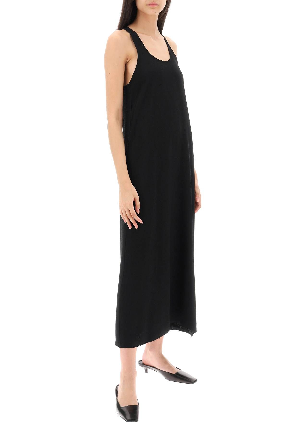 Shop Totême Tank Dress In Sablé Viscose In Black