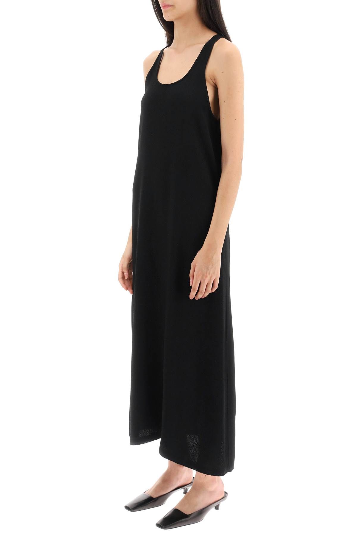 Shop Totême Tank Dress In Sablé Viscose In Black