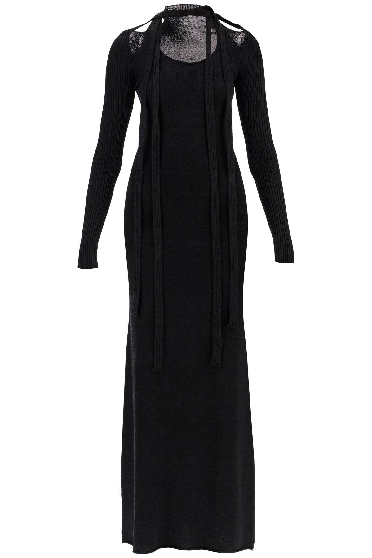 Shop Y/project Maxi Knit Dress In Italian In Black