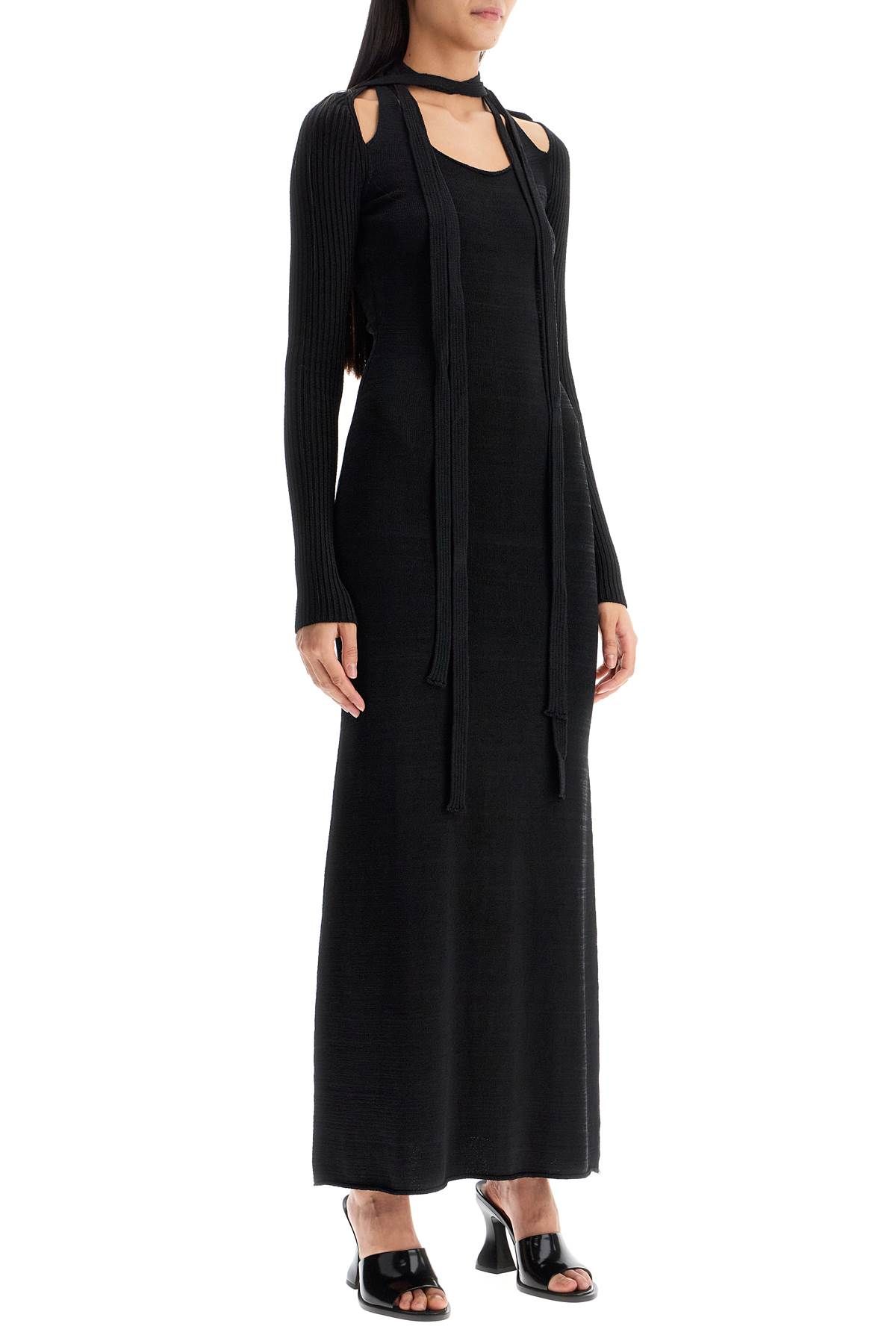 Shop Y/project Maxi Knit Dress In Italian In Black