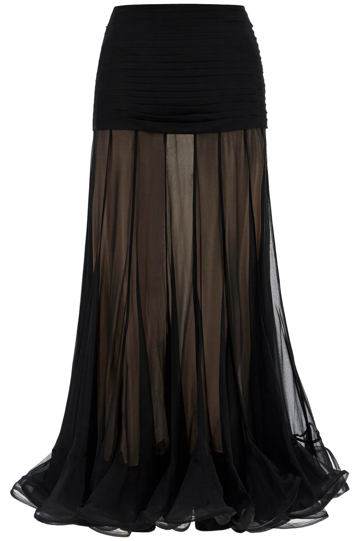 Shop Zimmermann Maxi Skirt With Fl In Black