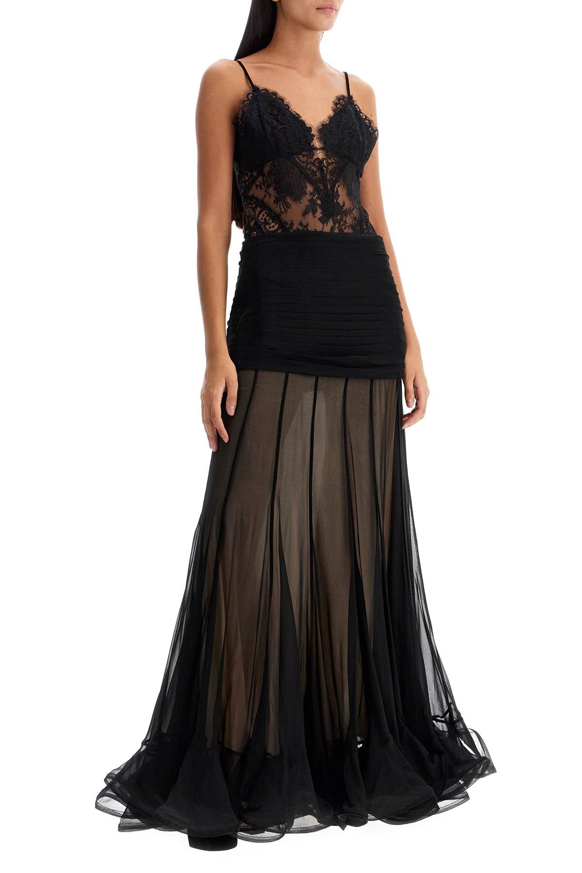 Shop Zimmermann Maxi Skirt With Fl In Black