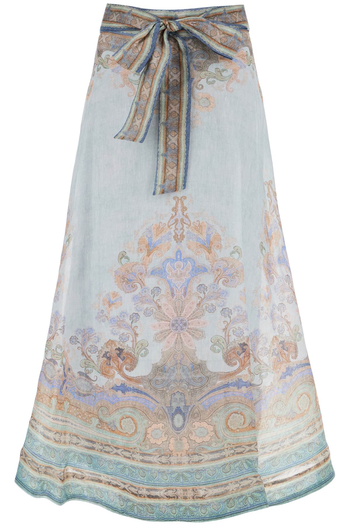 Shop Zimmermann Long Eden Maxi Sk In Light Blue