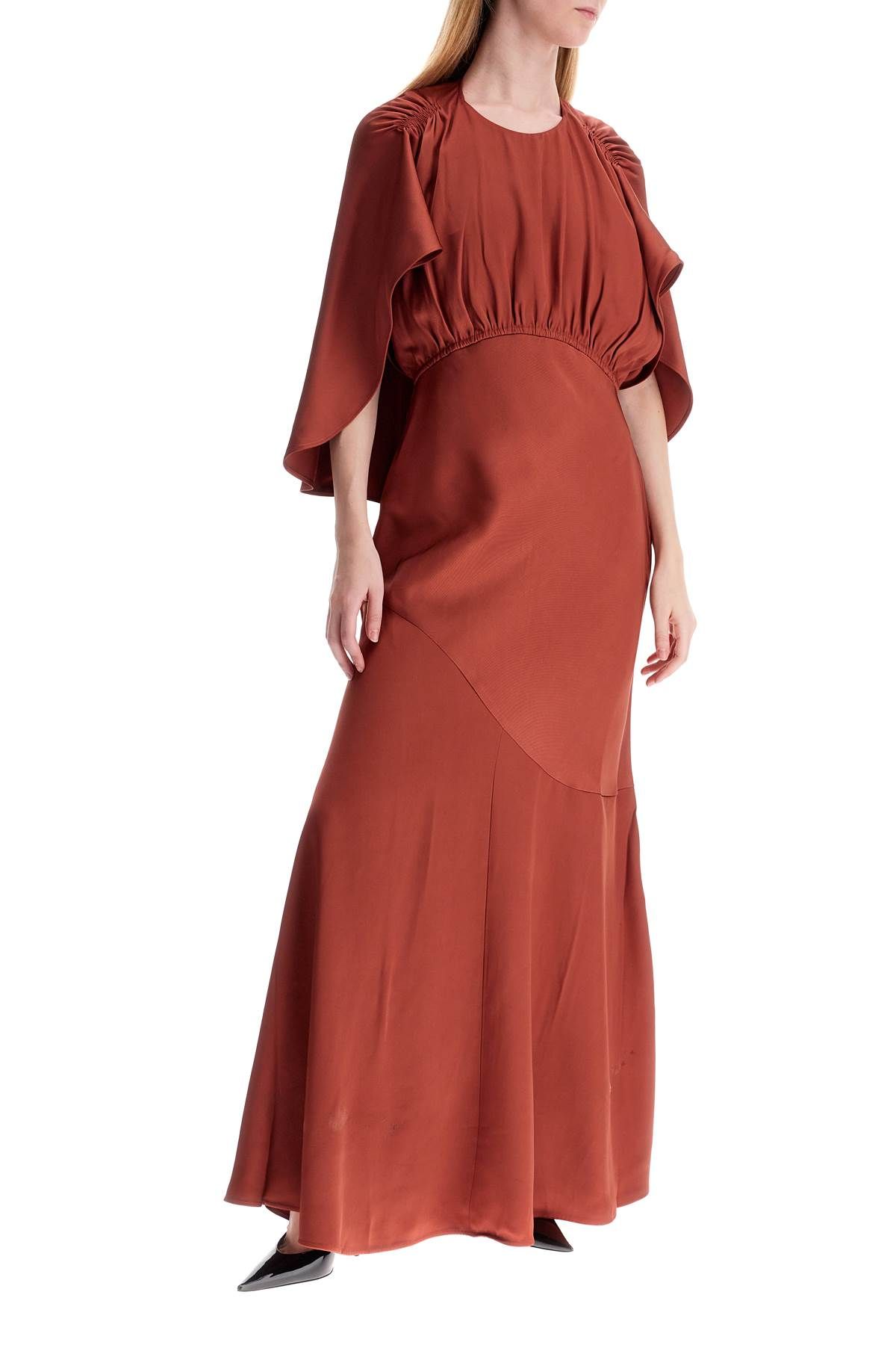 Shop Zimmermann Maxi Dress Eden With Cape Sleeves In Red