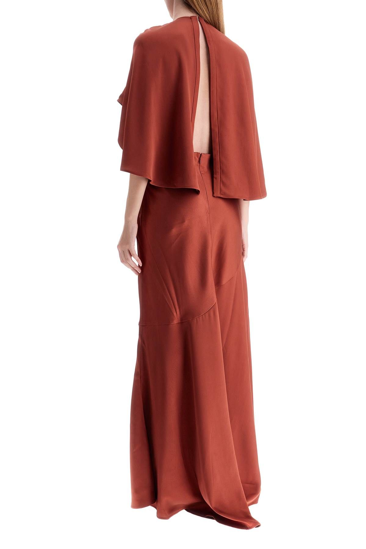 Shop Zimmermann Maxi Dress Eden With Cape Sleeves In Red