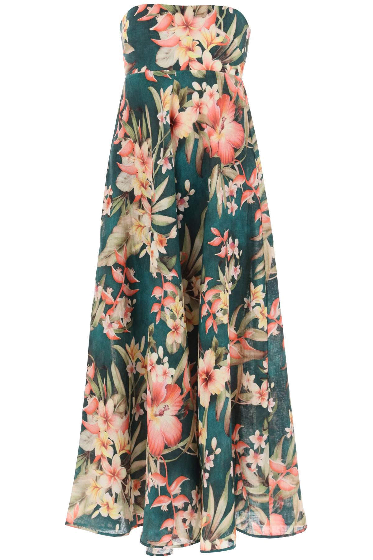 Shop Zimmermann Lexi Floral Maxi Dress In Green