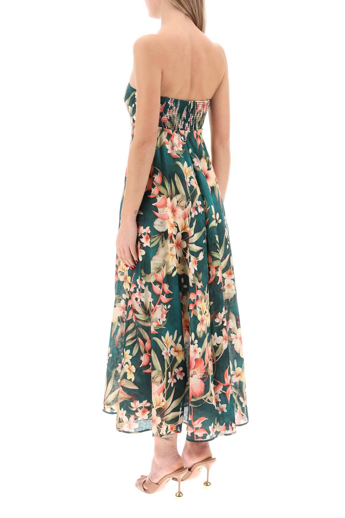 Shop Zimmermann Lexi Floral Maxi Dress In Green