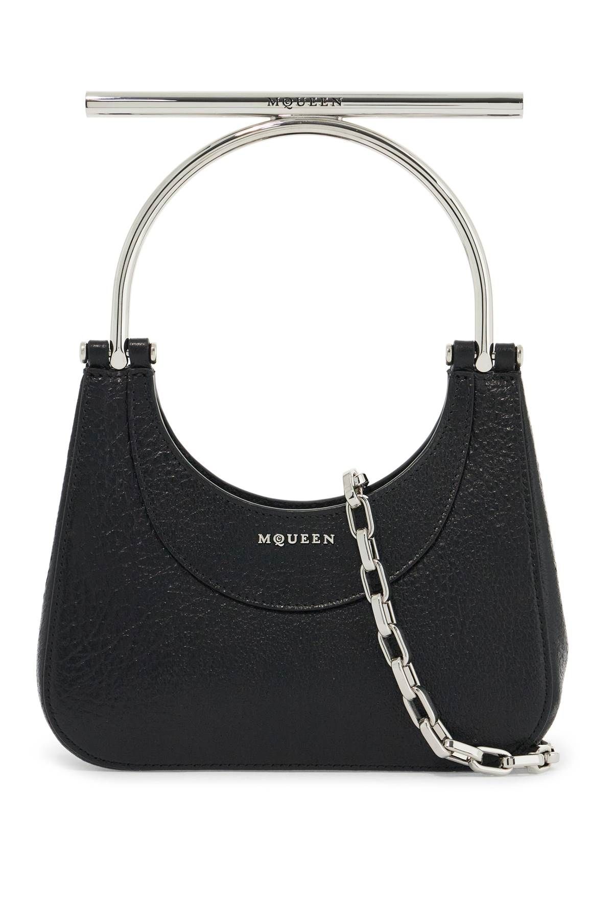 Shop Alexander Mcqueen Mini Cross-bar Handbag In Black