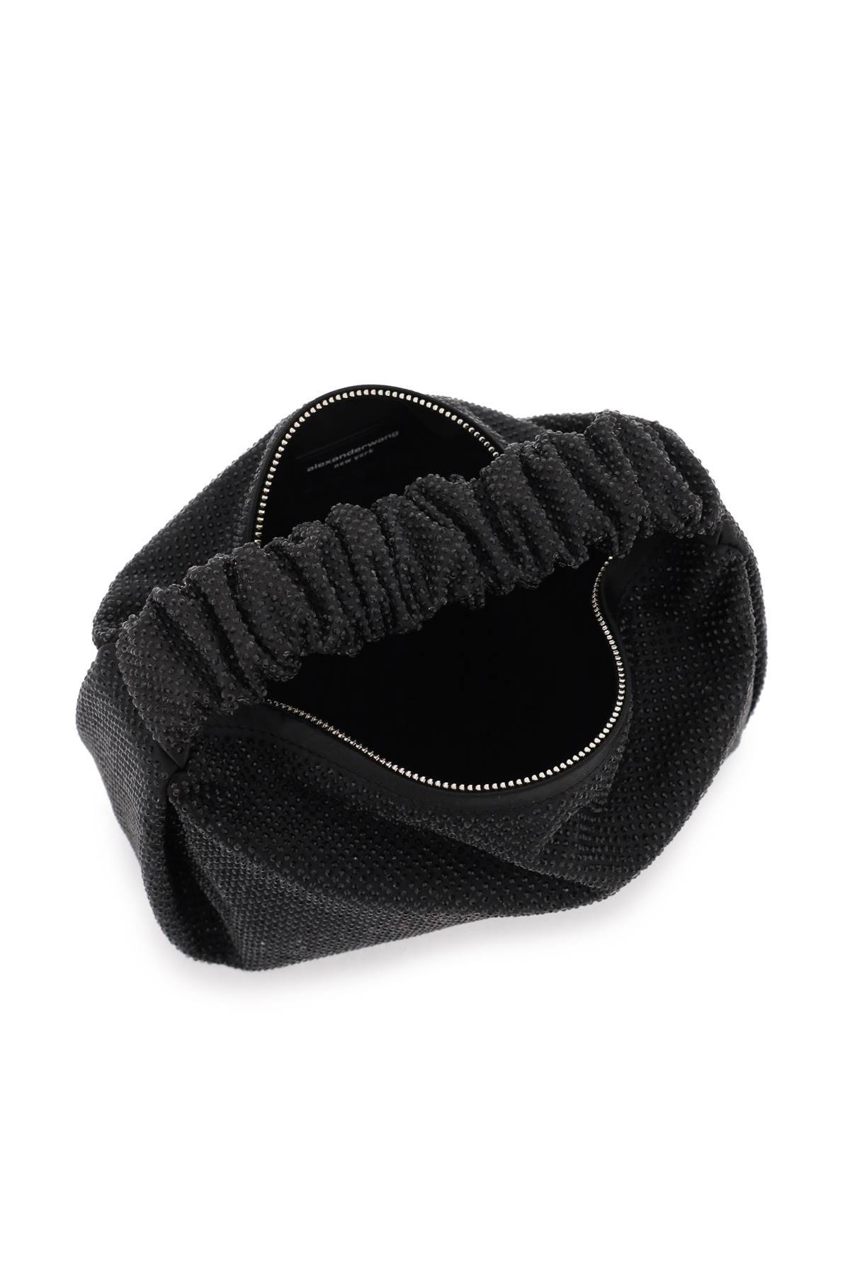 Shop Alexander Wang Scrunchie Mini Bag With Crystals In Black
