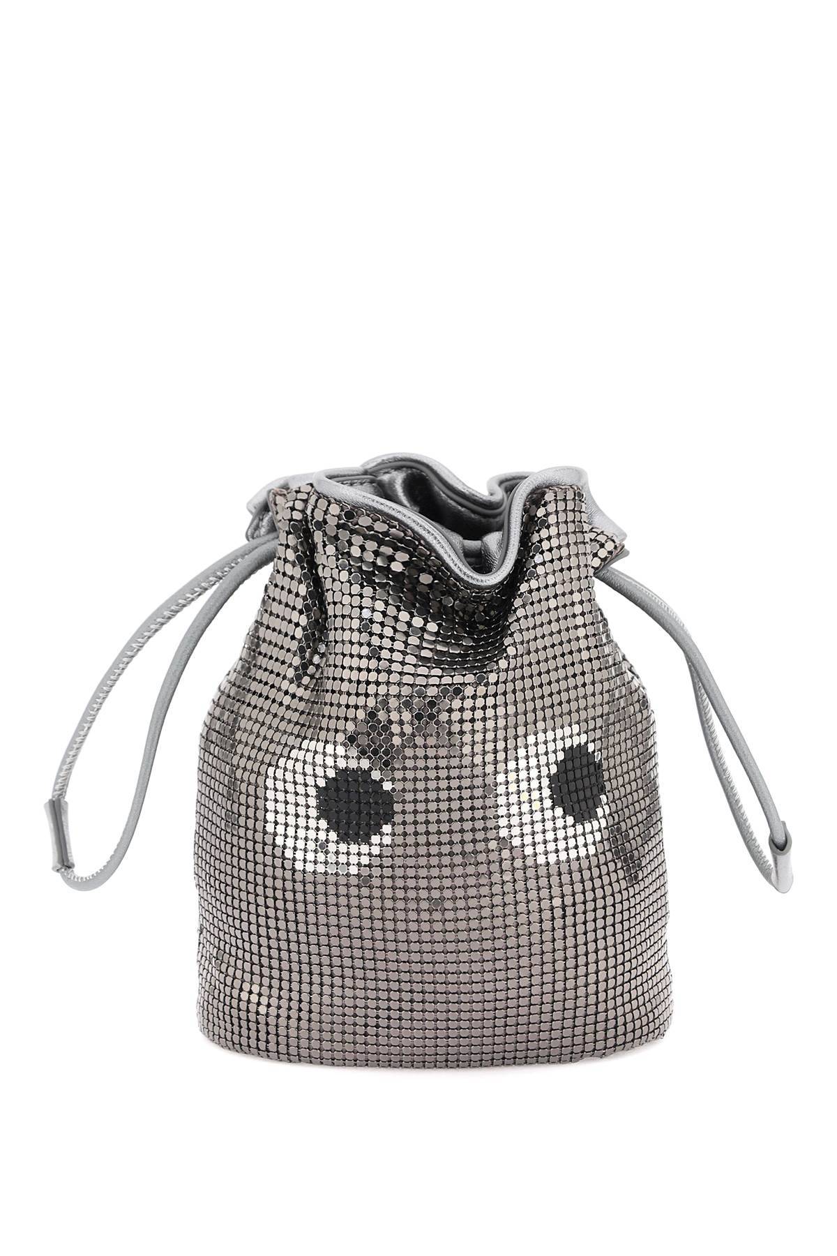 Anya Hindmarch Eyes Chainmail Drawstring Pouch In Metallic,silver