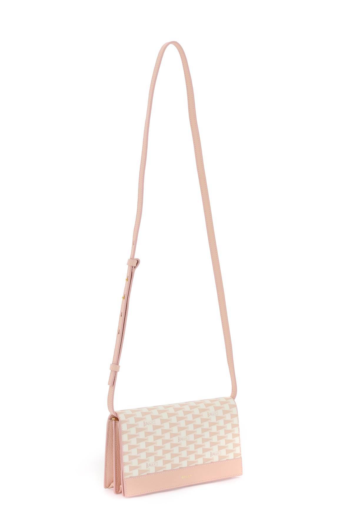 Shop Bally Continental Pennant Mini Crossbody Bag In Pink