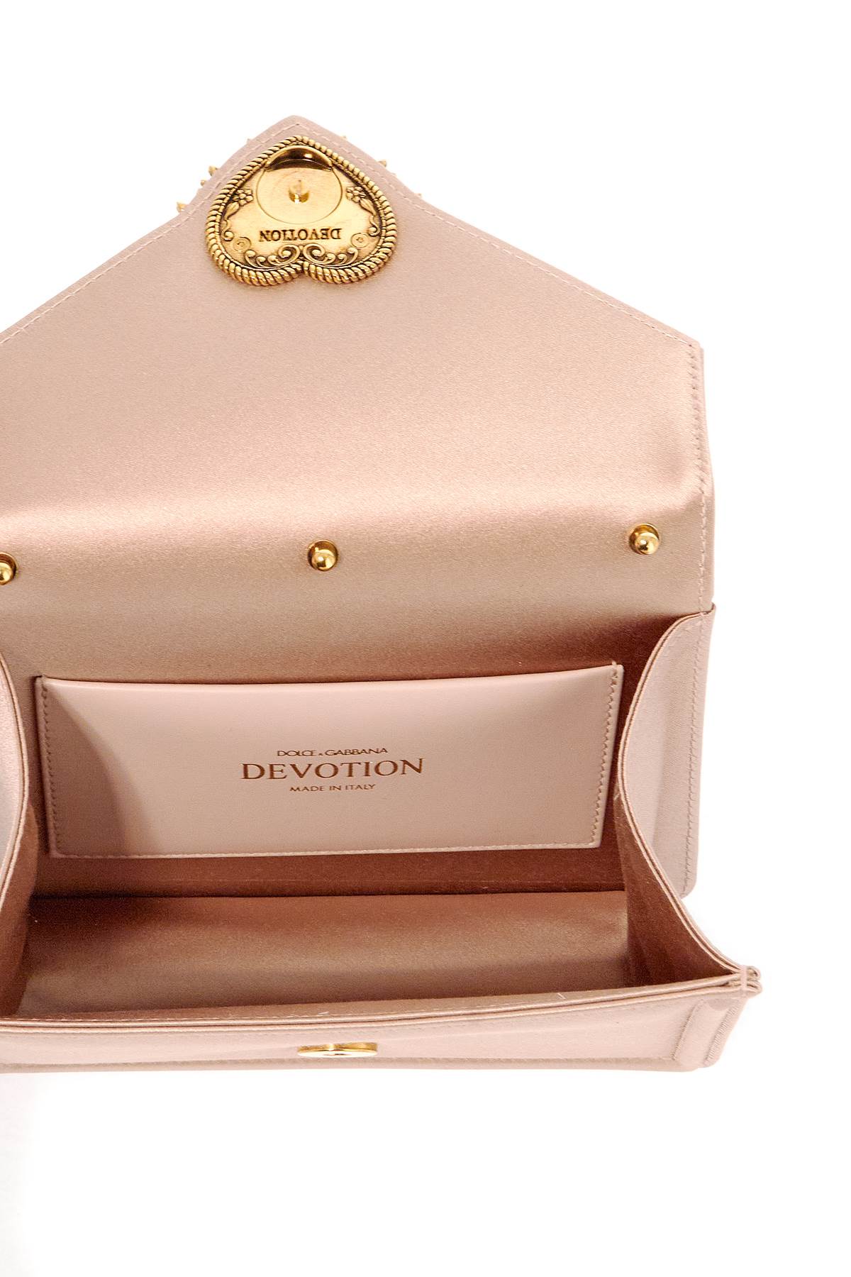 Shop Dolce & Gabbana Satin Small Devotion Bag In Pink