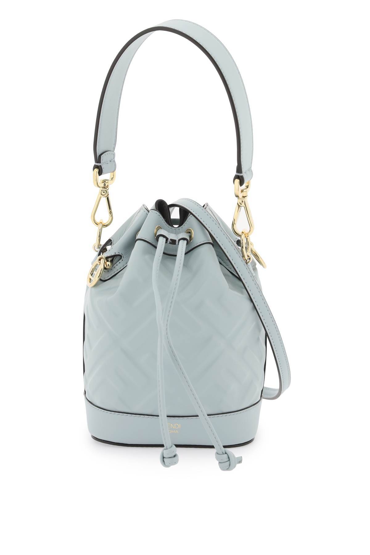 Shop Fendi Mon Tresor Mini Bag In Light Blue
