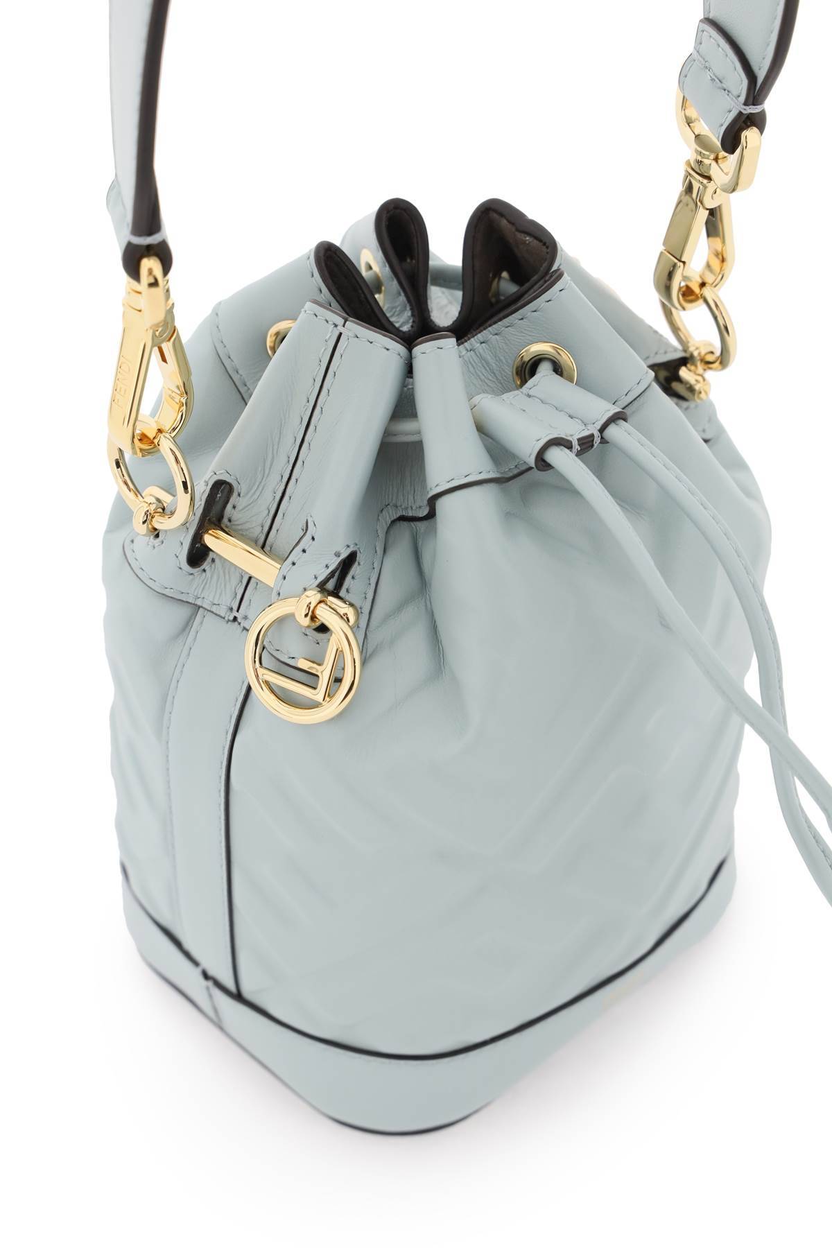 Shop Fendi Mon Tresor Mini Bag In Light Blue
