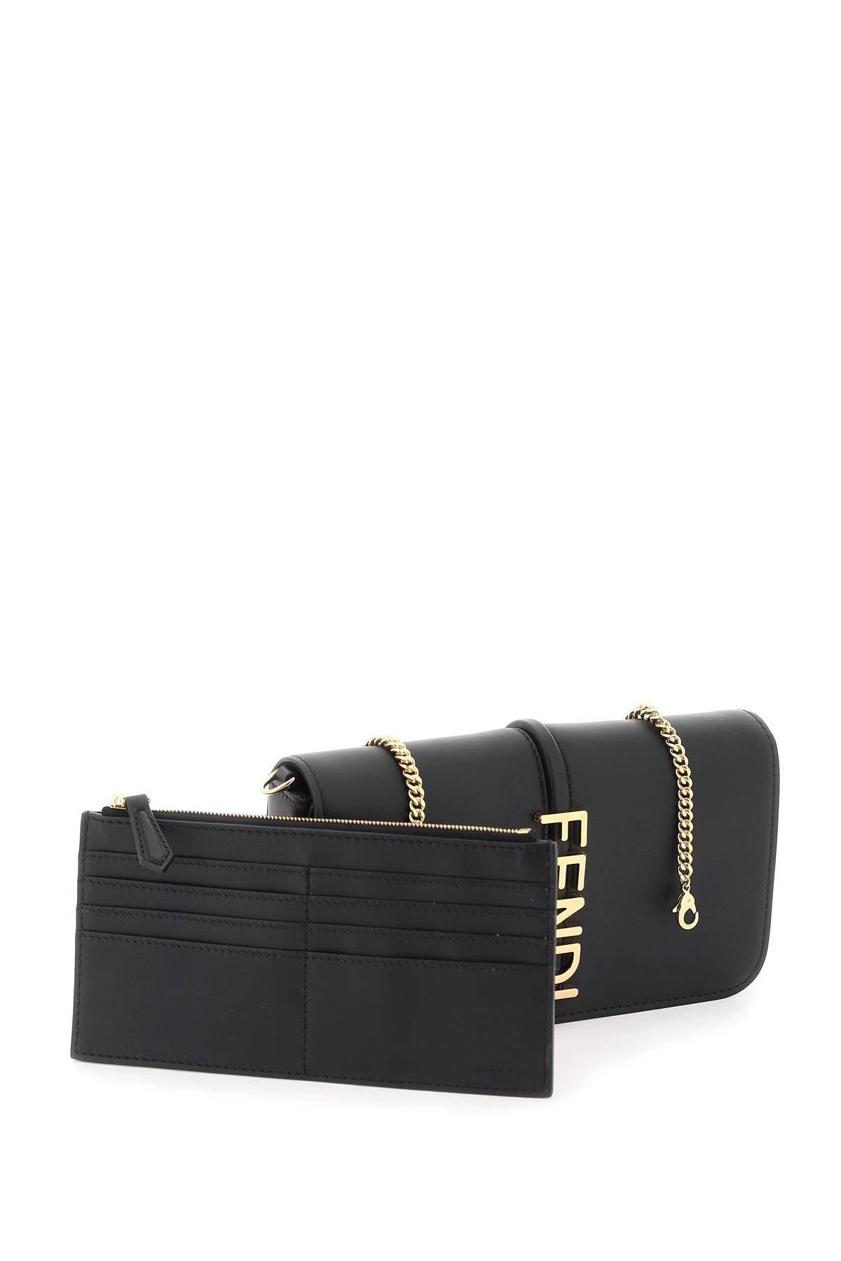 Shop Fendi Graphy Mini Shoulder Bag With In Black