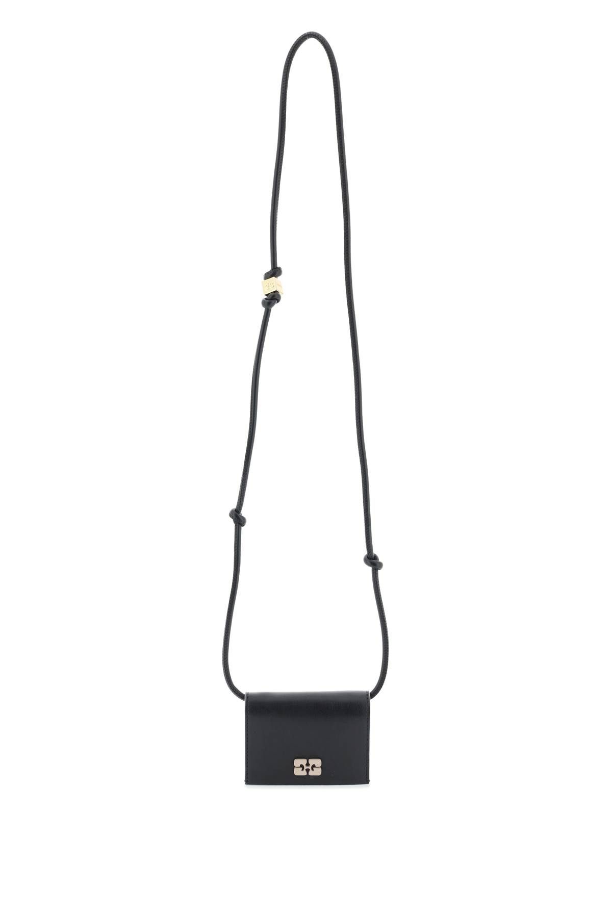 Shop Ganni Bou Crossbody Bag In Black