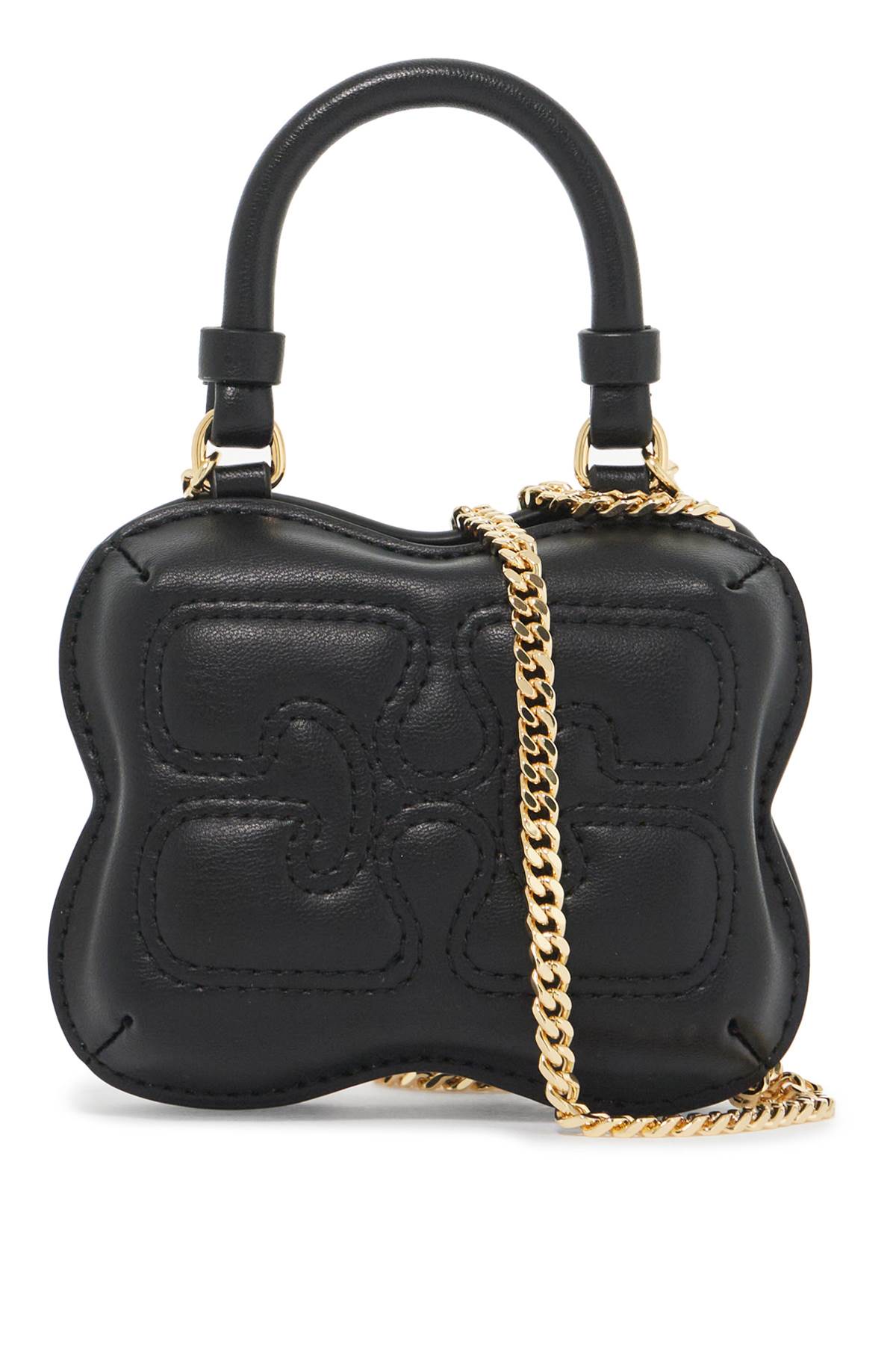 Shop Ganni Nano Butterfly Bag In Black