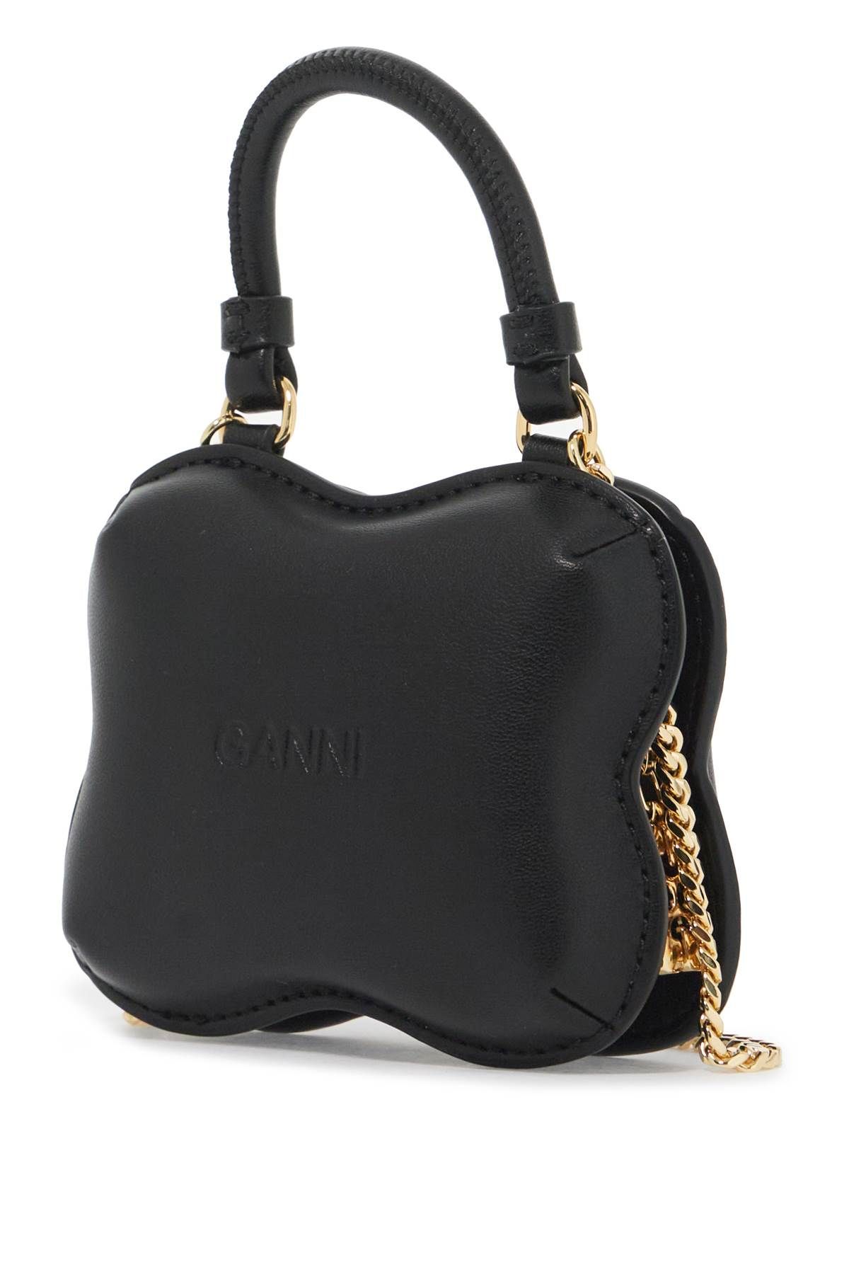 Shop Ganni Nano Butterfly Bag In Black